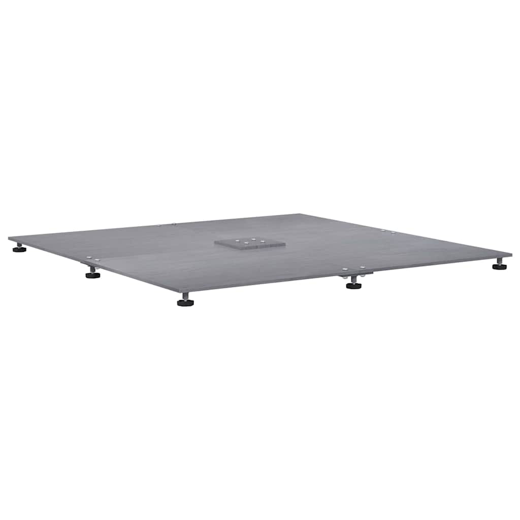 Parasolvoet Donkergrijze houtlook 100 x 100 x 4 cm Staal is nu te koop bij PeponiXL, paradijselijk wonen!