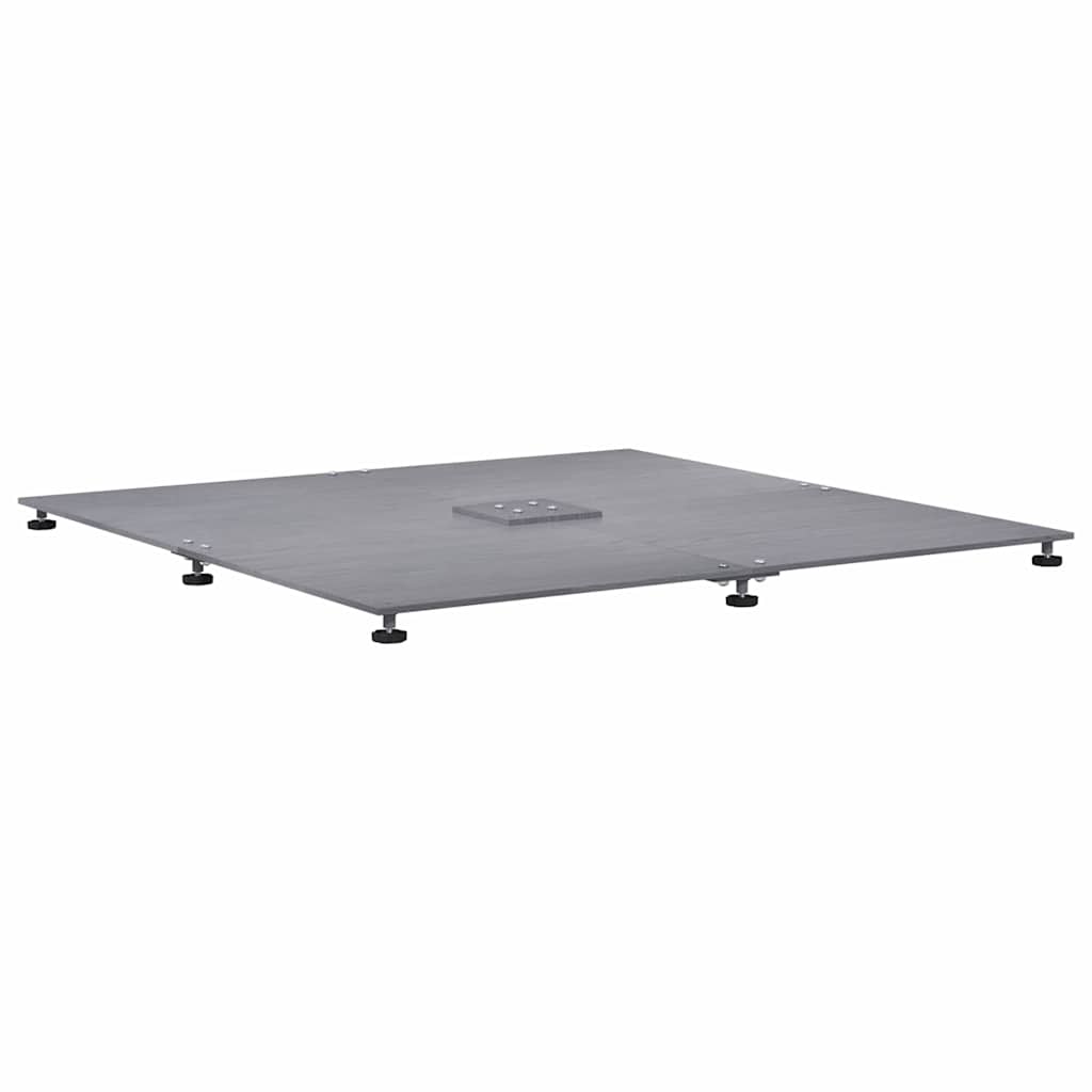 Parasolvoet Donkergrijze houtlook 100 x 100 x 4 cm Staal is nu te koop bij PeponiXL, paradijselijk wonen!