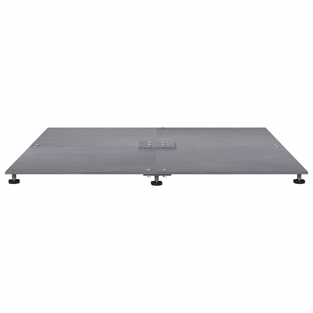 Parasolvoet Donkergrijze houtlook 100 x 100 x 4 cm Staal is nu te koop bij PeponiXL, paradijselijk wonen!