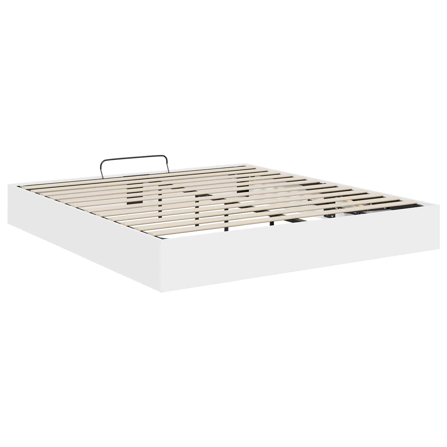 Ottoman Bedframe Wit 203 x 160 x 25 cm Geconstrueerd hout is nu te koop bij PeponiXL, paradijselijk wonen!