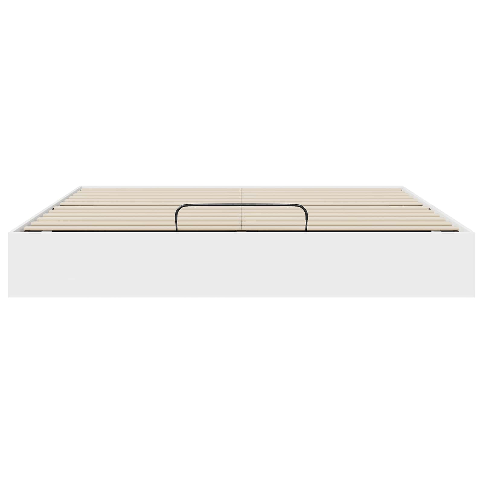 Ottoman Bedframe Wit 203 x 160 x 25 cm Geconstrueerd hout is nu te koop bij PeponiXL, paradijselijk wonen!