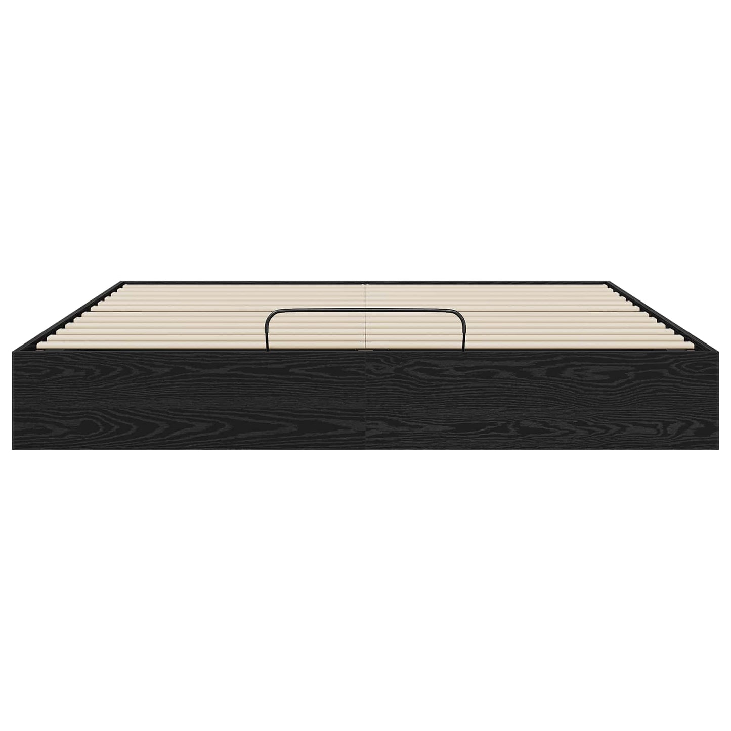 Ottoman Bedframe met opslag Zwarte Eik 203 x 160 x 25 cm is nu te koop bij PeponiXL, paradijselijk wonen!