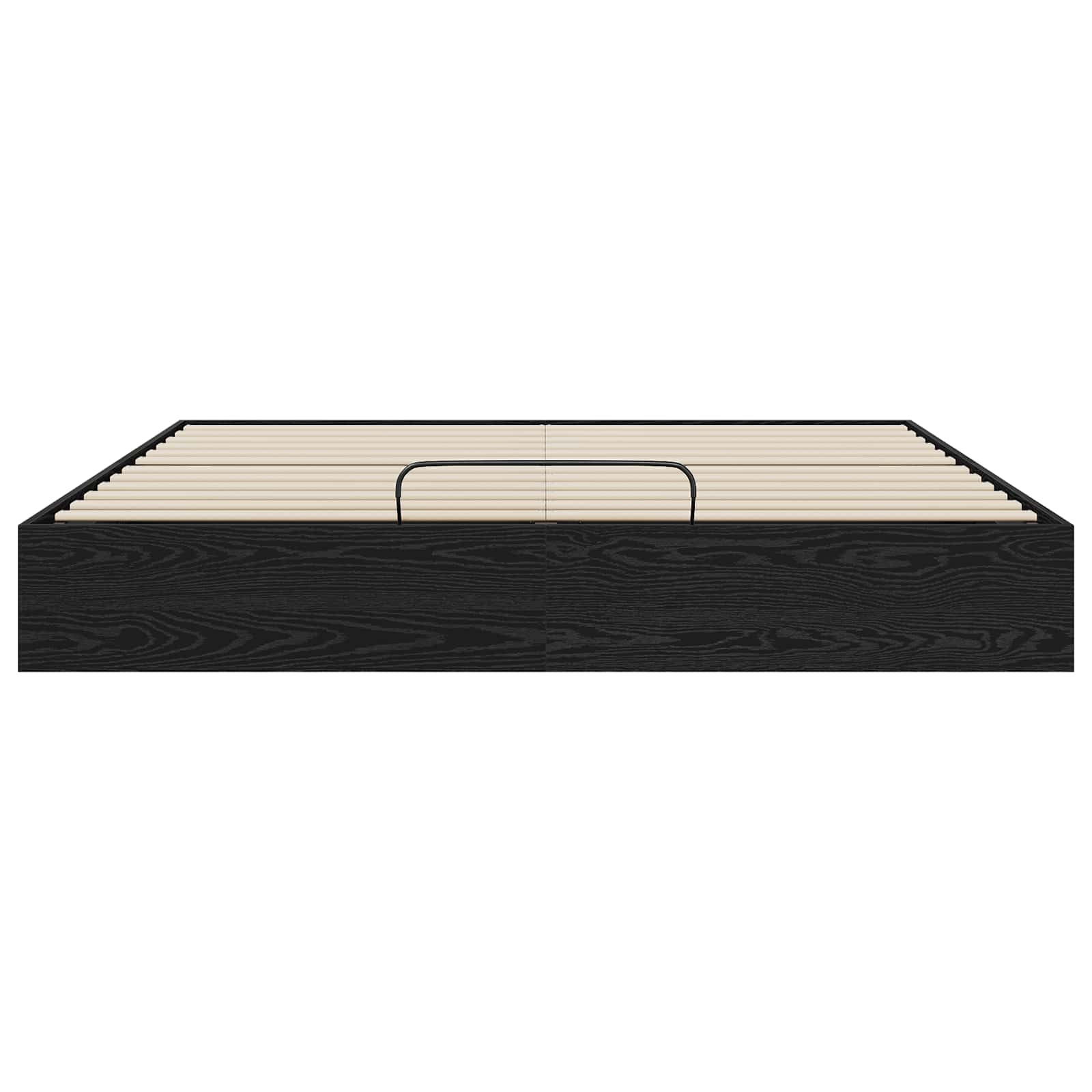 Ottoman Bedframe met opslag Zwarte Eik 203 x 160 x 25 cm is nu te koop bij PeponiXL, paradijselijk wonen!