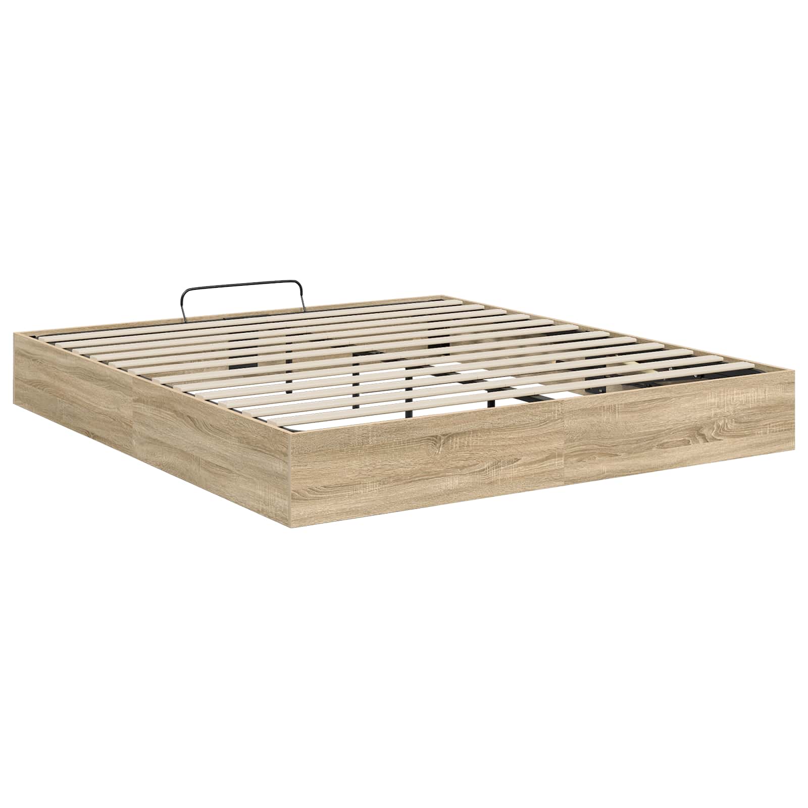 Ottoman Bedframe met opslag Sonoma Eiken 203 x 160 x 25 cm is nu te koop bij PeponiXL, paradijselijk wonen!