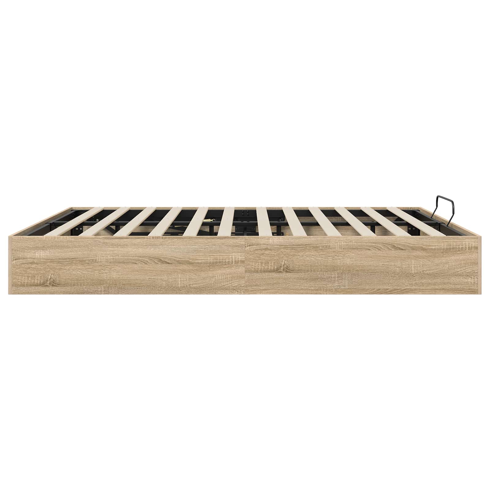 Ottoman Bedframe met opslag Sonoma Eiken 203 x 160 x 25 cm is nu te koop bij PeponiXL, paradijselijk wonen!