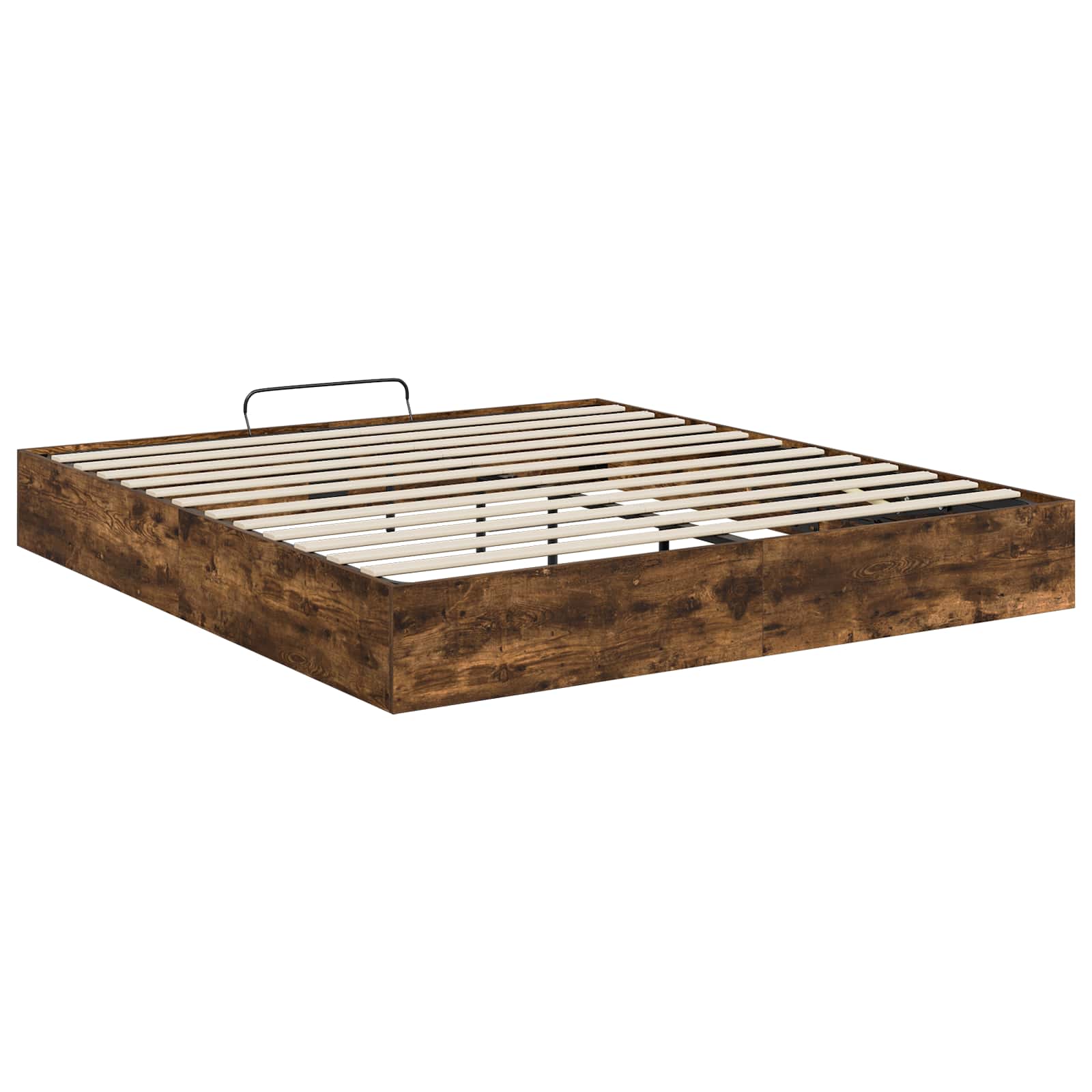 Ottoman Bedframe met opslag Gerookte Eik 203 x 160 x 25 cm is nu te koop bij PeponiXL, paradijselijk wonen!