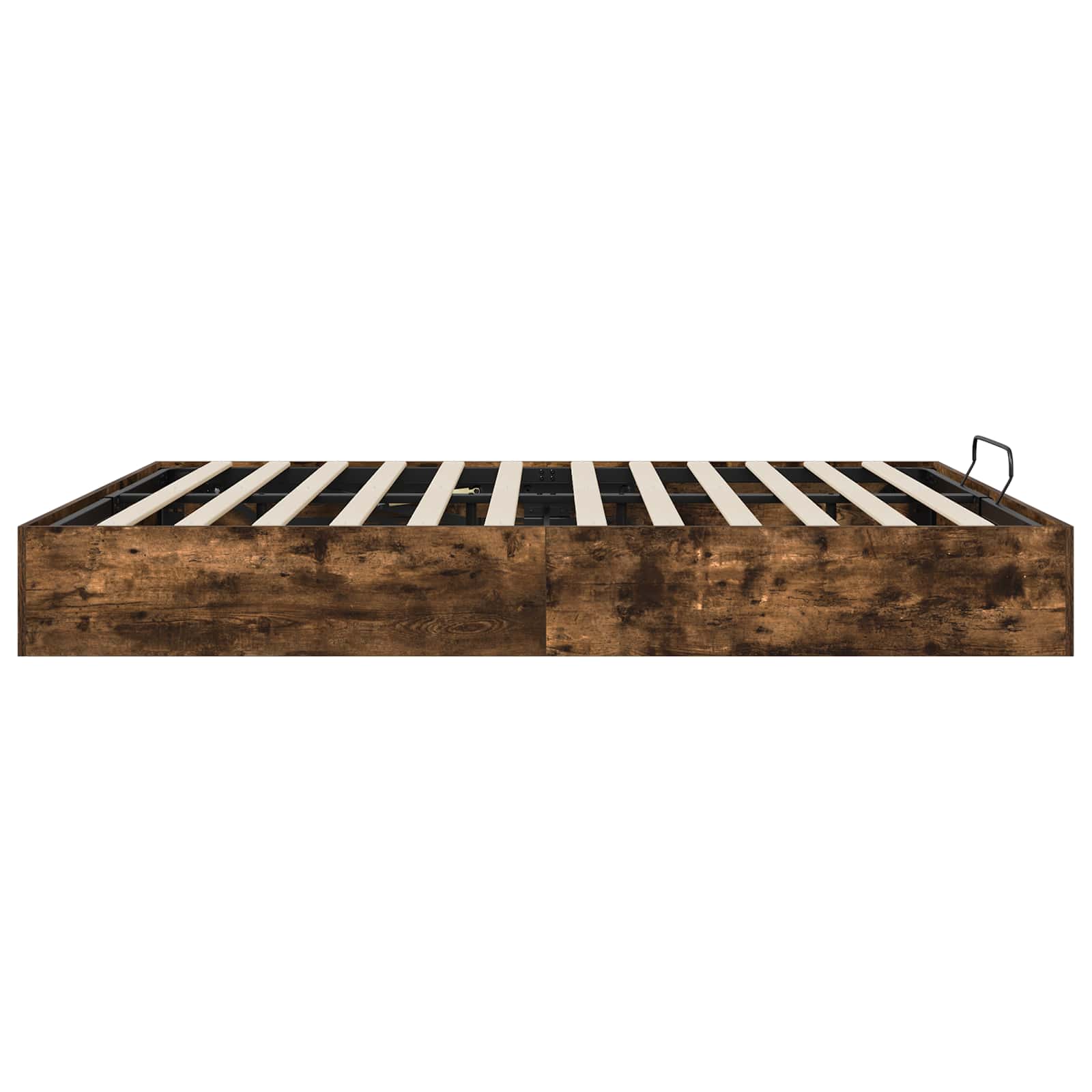 Ottoman Bedframe met opslag Gerookte Eik 203 x 160 x 25 cm is nu te koop bij PeponiXL, paradijselijk wonen!