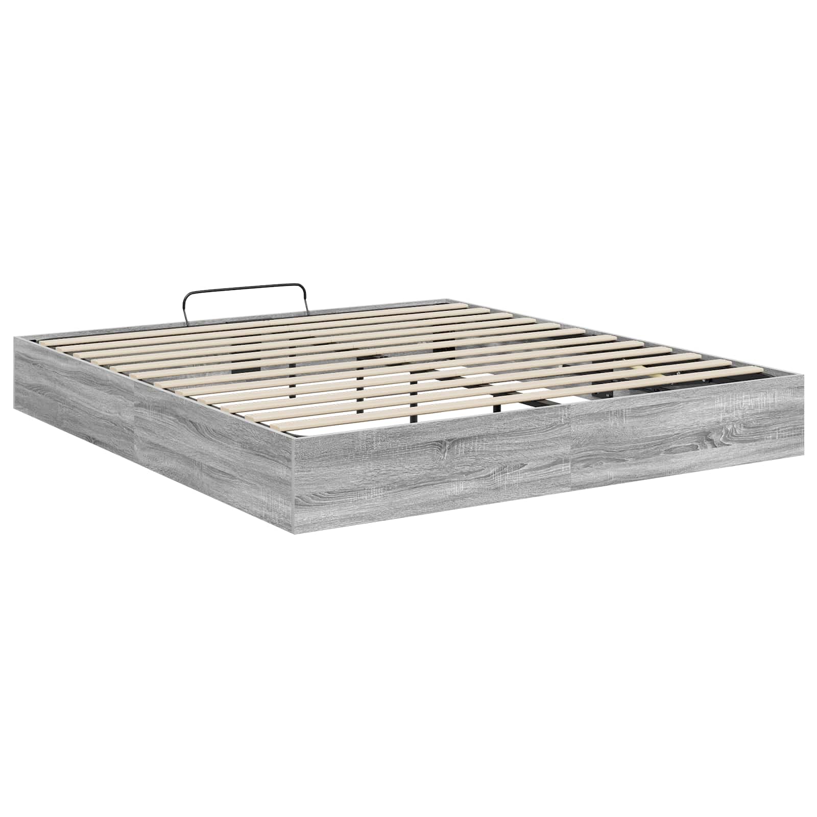 Ottoman Bedframe met opslag Grijze Sonoma 203 x 160 x 25 cm is nu te koop bij PeponiXL, paradijselijk wonen!