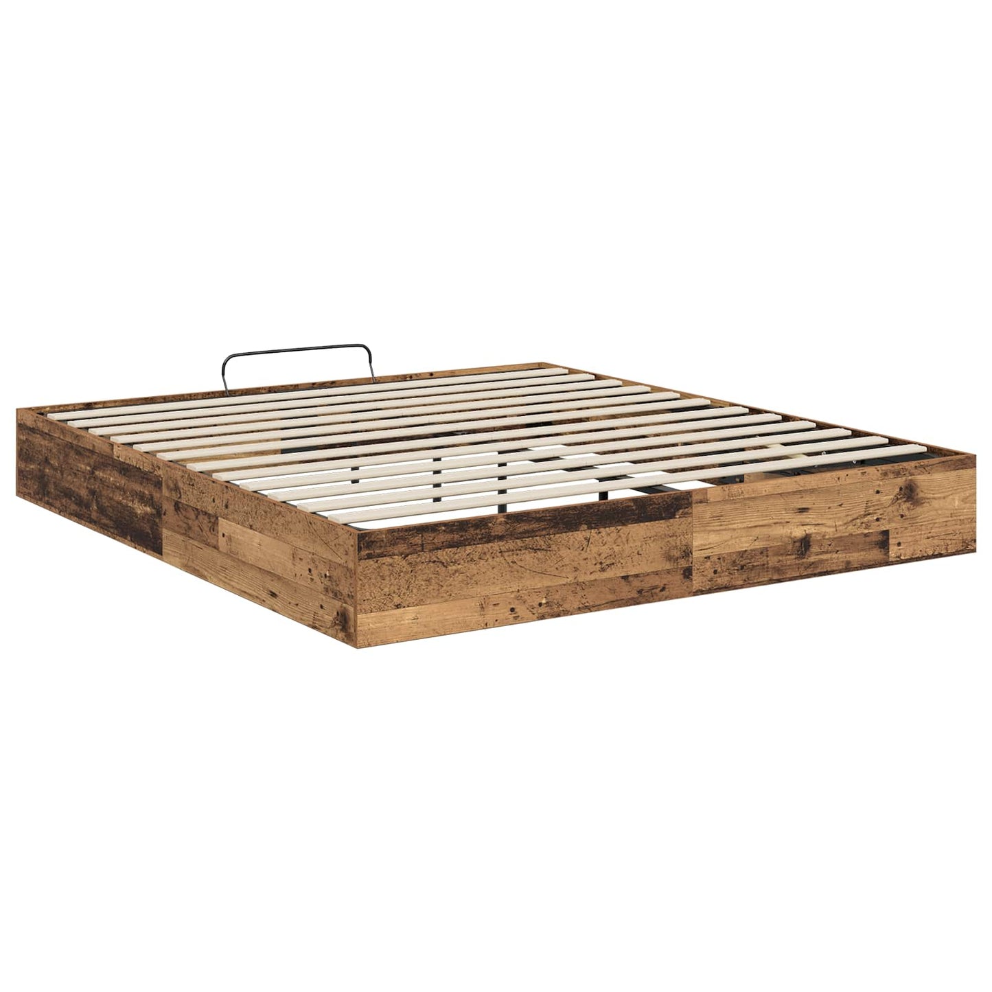 Ottoman Bedframe Oudhout 160 x 200 cm Geconstrueerd hout is nu te koop bij PeponiXL, paradijselijk wonen!