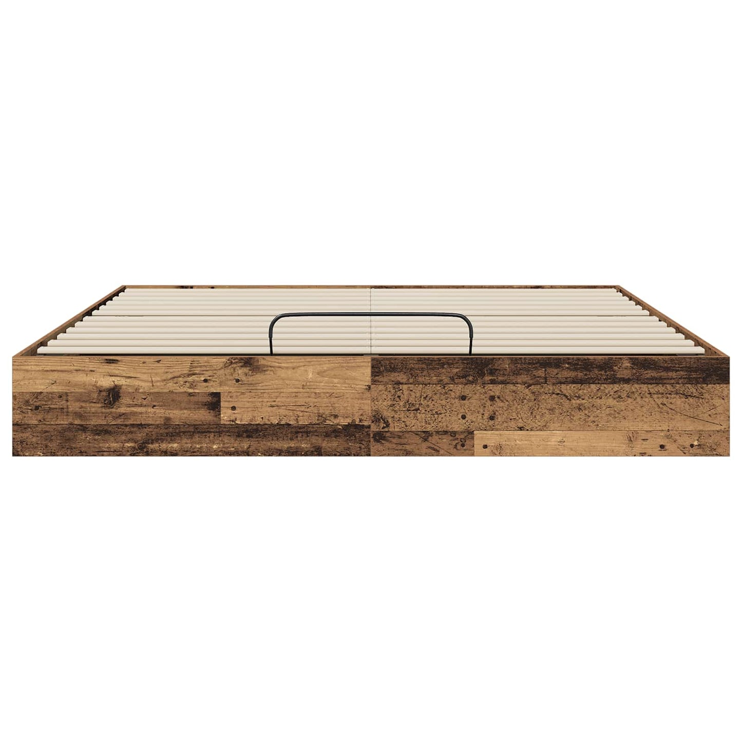 Ottoman Bedframe Oudhout 160 x 200 cm Geconstrueerd hout is nu te koop bij PeponiXL, paradijselijk wonen!