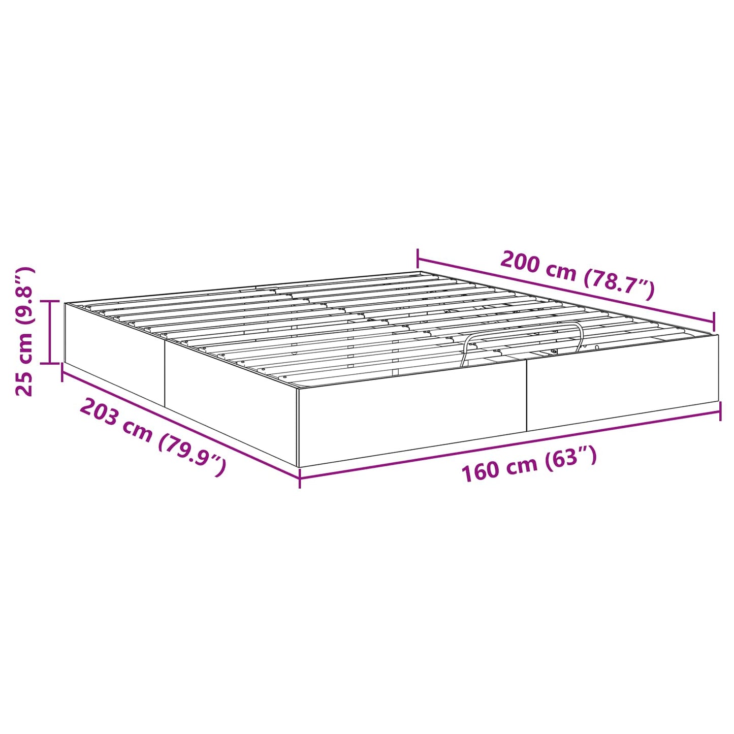 Ottoman Bedframe Oudhout 160 x 200 cm Geconstrueerd hout is nu te koop bij PeponiXL, paradijselijk wonen!