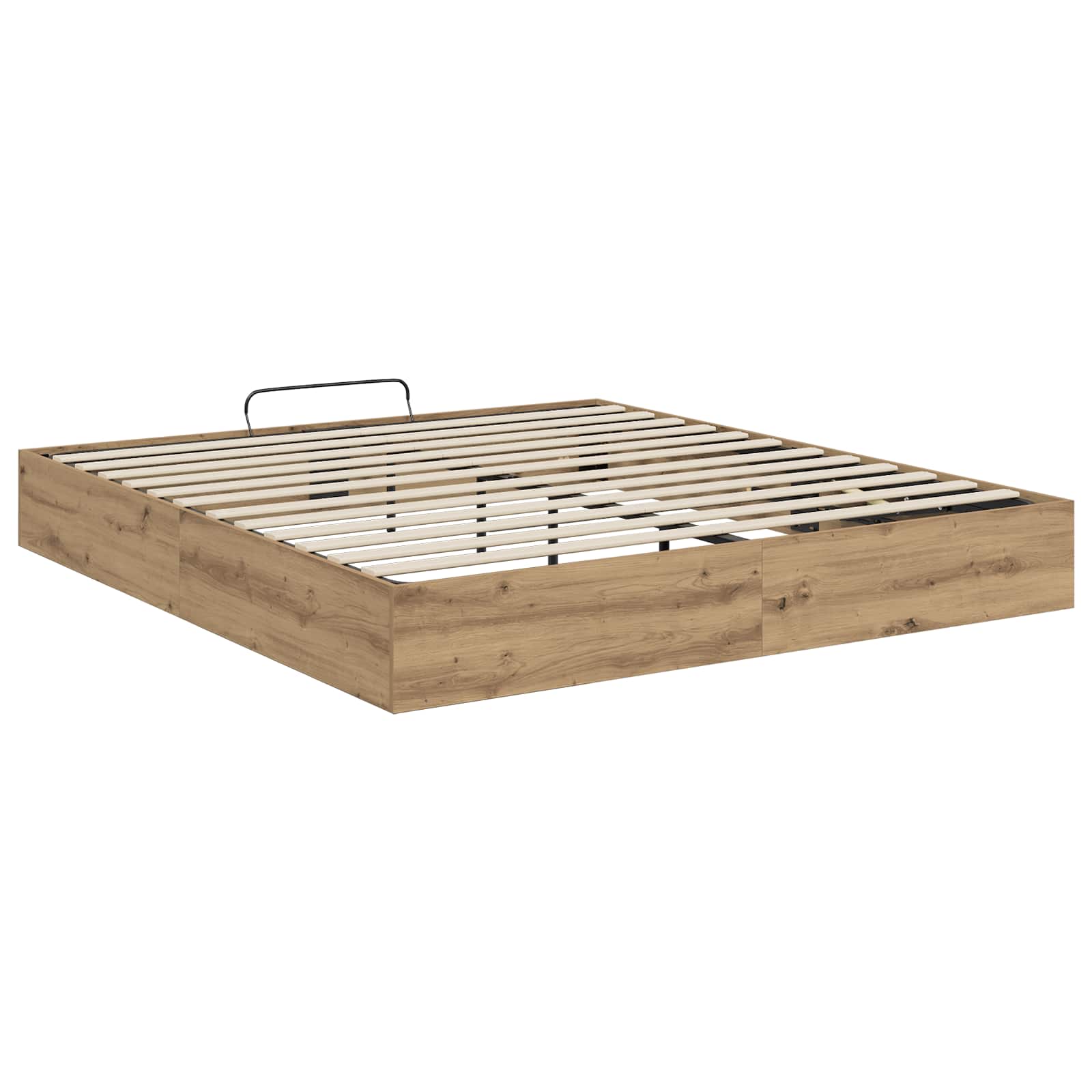 Ottoman Bedframe Ambachtelijk eiken 203 x 160 x 25 cm is nu te koop bij PeponiXL, paradijselijk wonen!