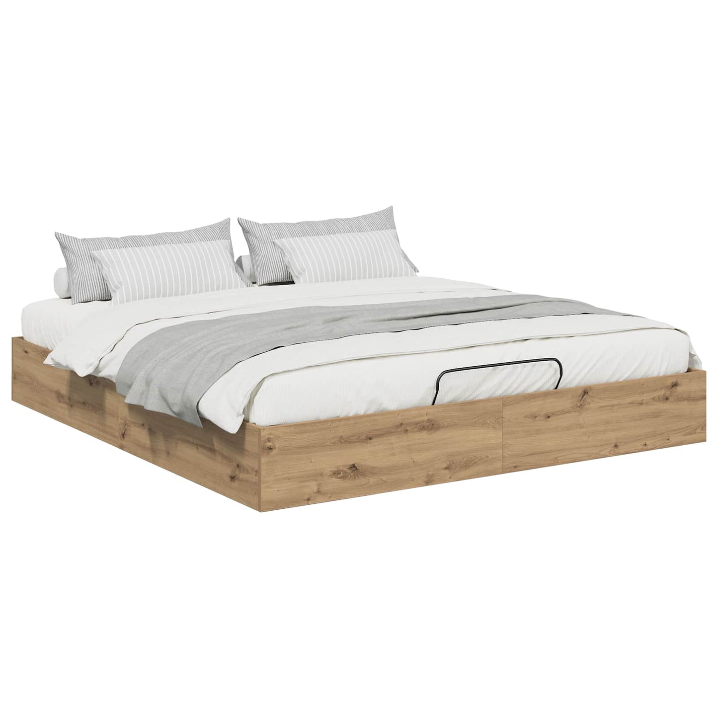 Ottoman Bedframe Ambachtelijk eiken 203 x 160 x 25 cm is nu te koop bij PeponiXL, paradijselijk wonen!