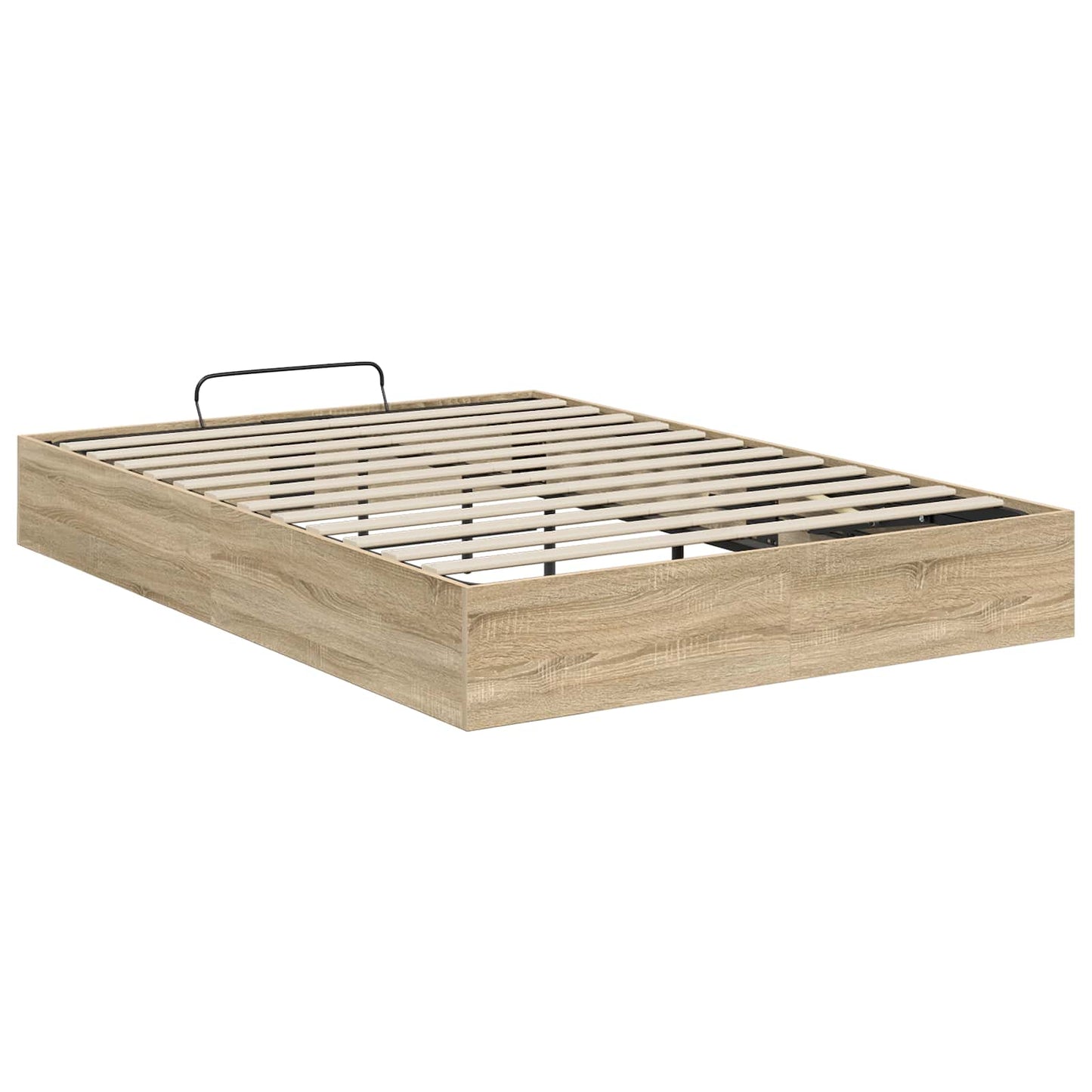 Ottoman Bedframe met opslag Sonoma Eiken 203 x 150 x 25 cm is nu te koop bij PeponiXL, paradijselijk wonen!