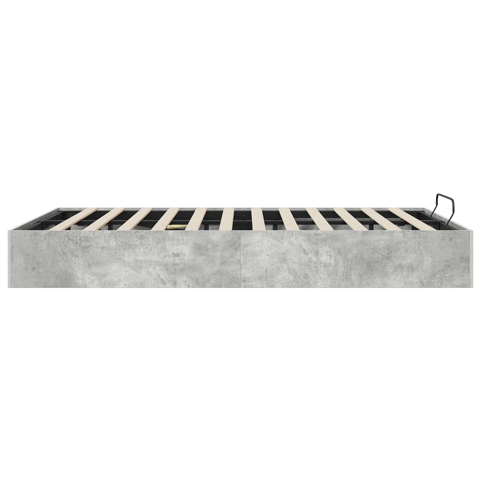 Ottoman Bedframe Beton Grijs 150 x 200 cm Geconstrueerd hout is nu te koop bij PeponiXL, paradijselijk wonen!
