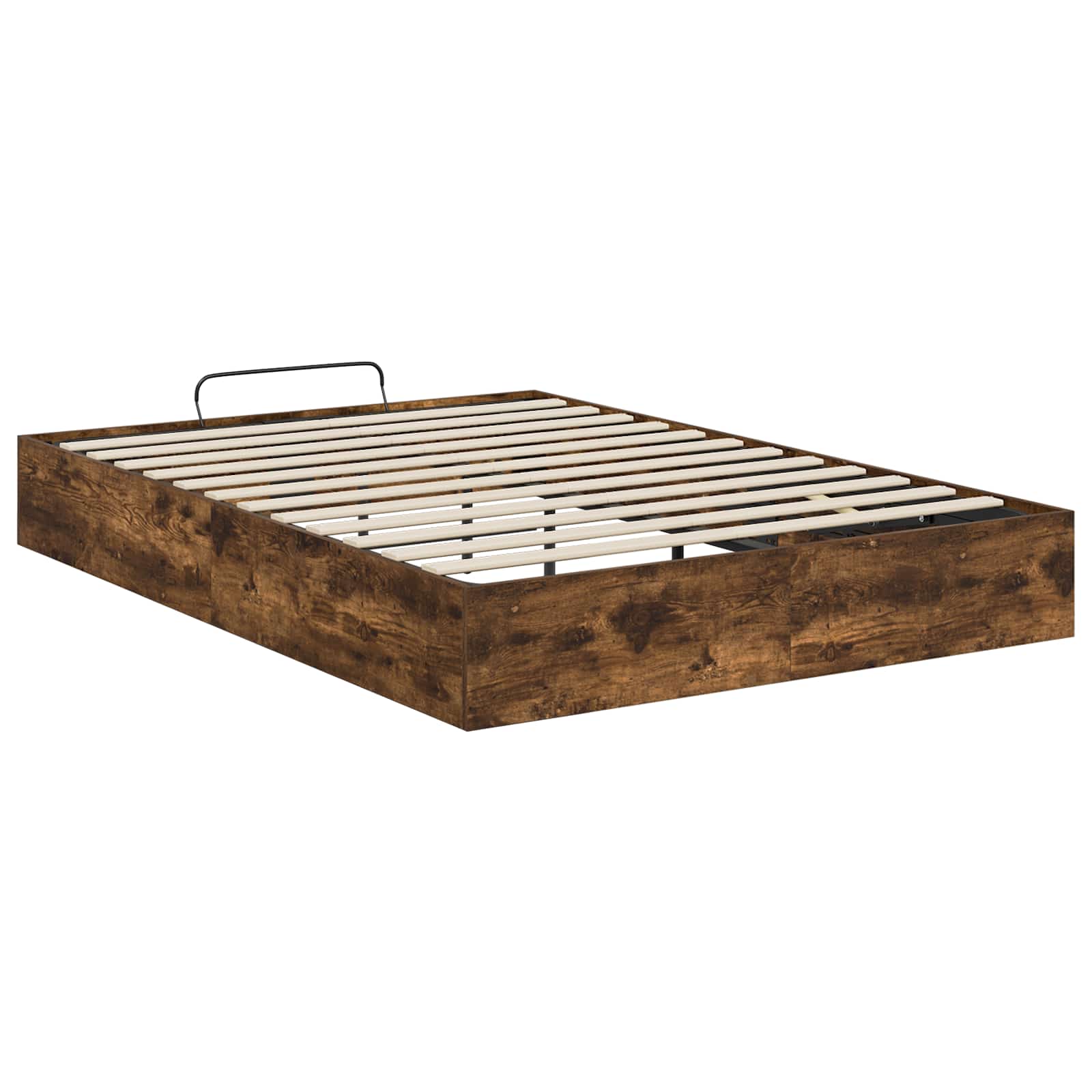 Ottoman Bedframe met opslag Gerookte Eik 203 x 150 x 25 cm is nu te koop bij PeponiXL, paradijselijk wonen!
