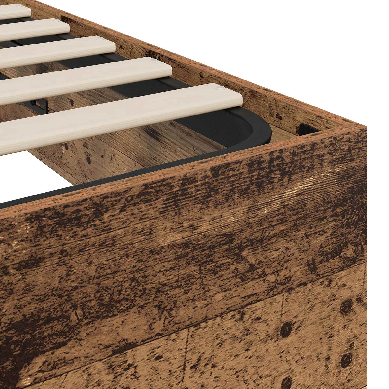 Ottoman Bedframe Oudhout 203 x 150 x 25 cm Geconstrueerd hout is nu te koop bij PeponiXL, paradijselijk wonen!