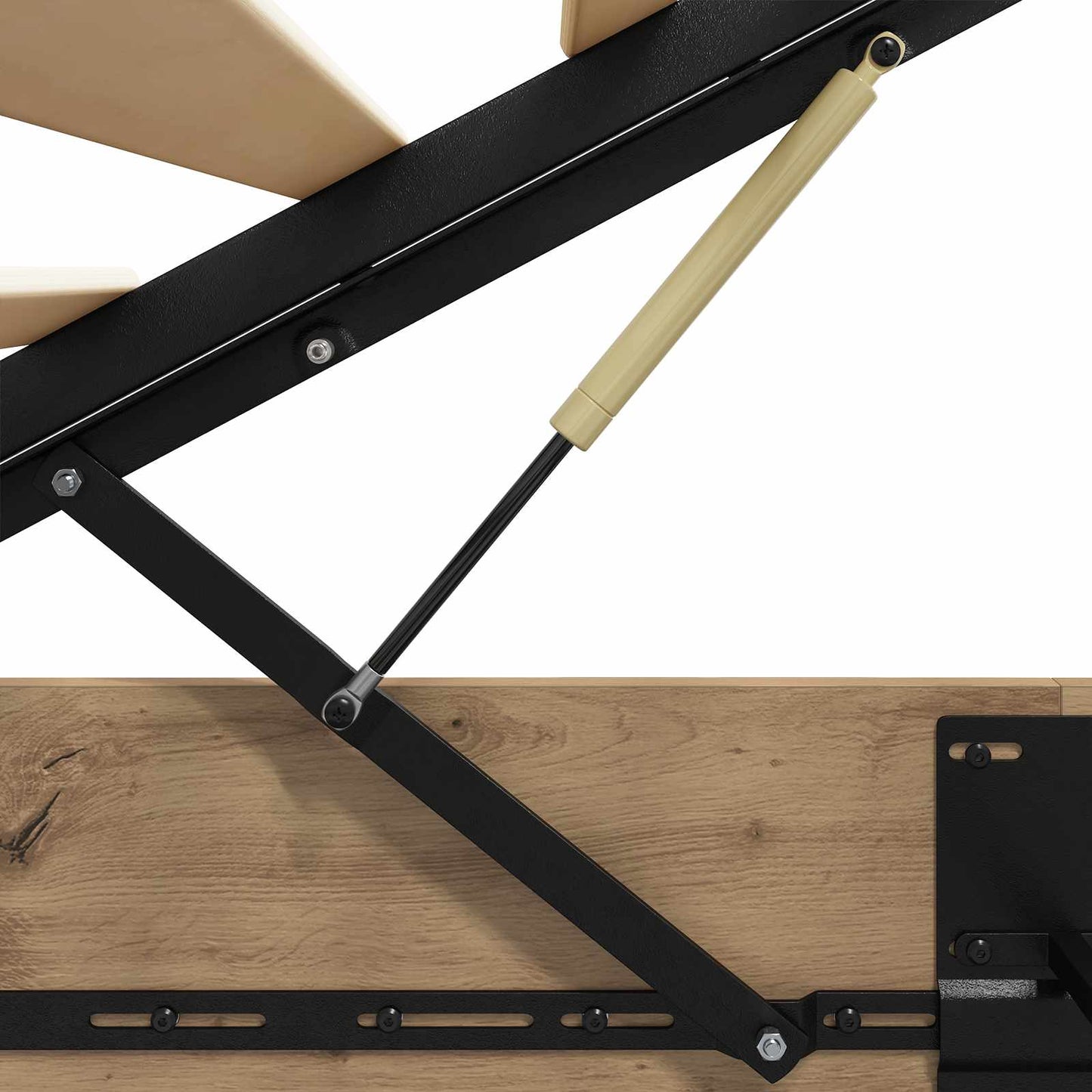 Ottoman Bedframe Artisan Eik 150 x 200 cm Geconstrueerd hout is nu te koop bij PeponiXL, paradijselijk wonen!