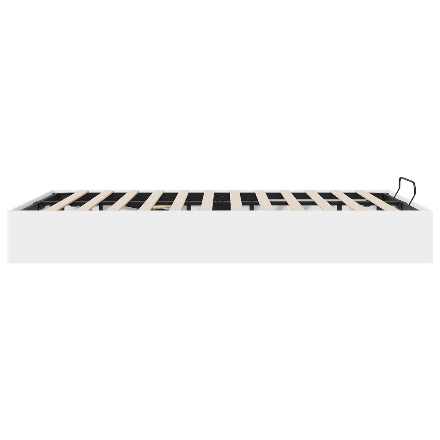 Ottoman Bedframe Wit 203 x 140 x 25 cm Geconstrueerd hout is nu te koop bij PeponiXL, paradijselijk wonen!