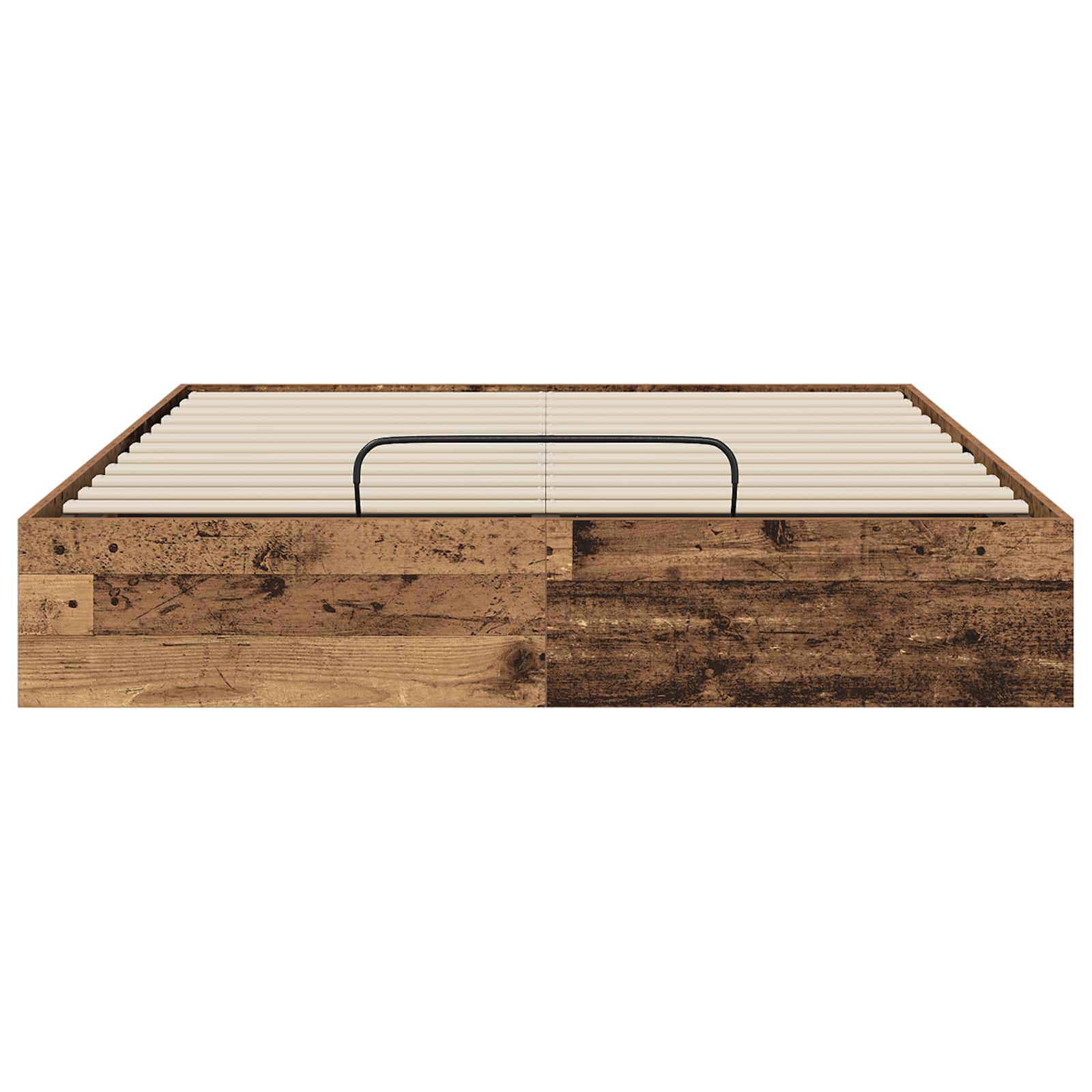 Ottoman Bedframe Oudhout 203 x 140 x 25 cm Geconstrueerd hout is nu te koop bij PeponiXL, paradijselijk wonen!