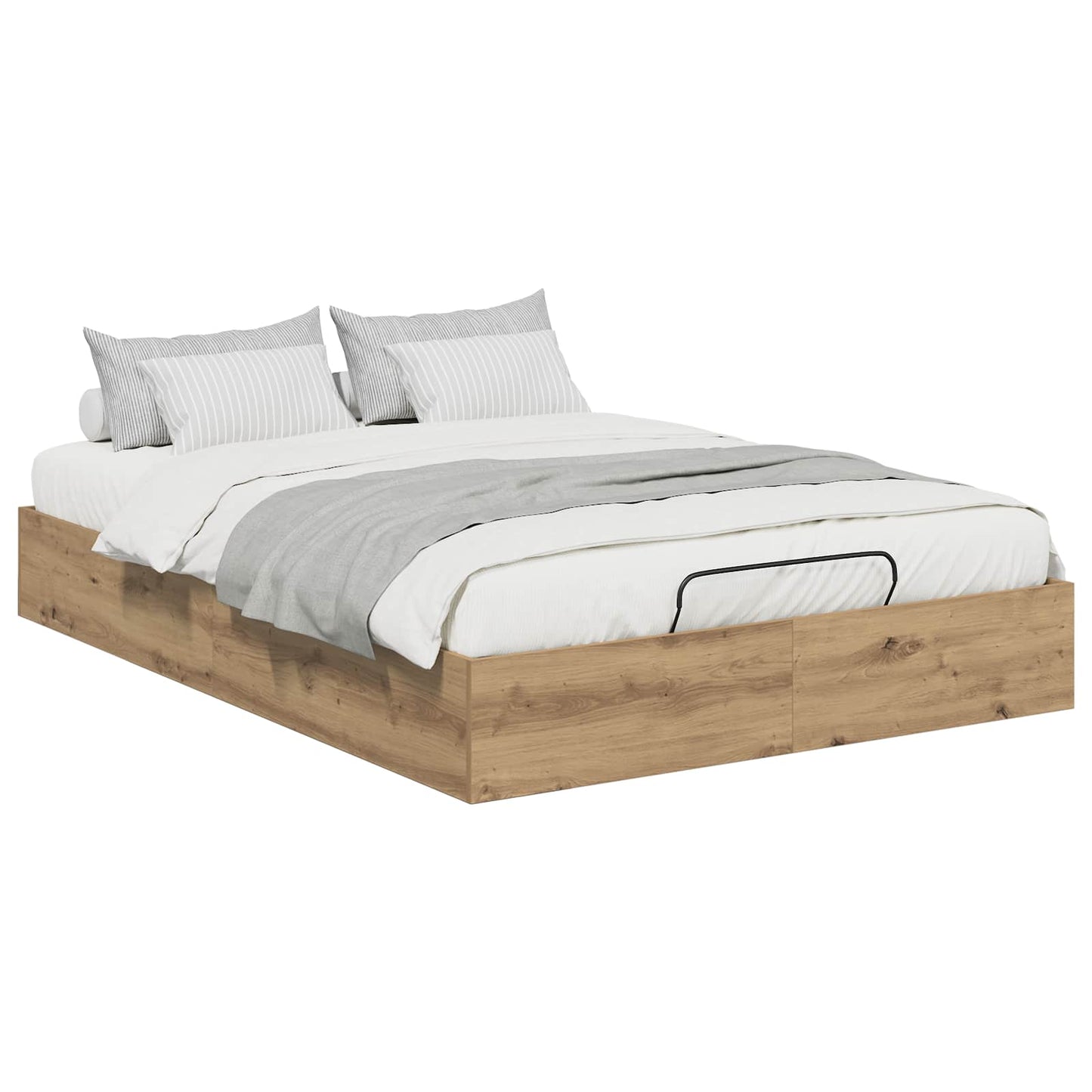 Ottoman Bedframe Artisan Eik 140 x 200 cm Geconstrueerd hout is nu te koop bij PeponiXL, paradijselijk wonen!
