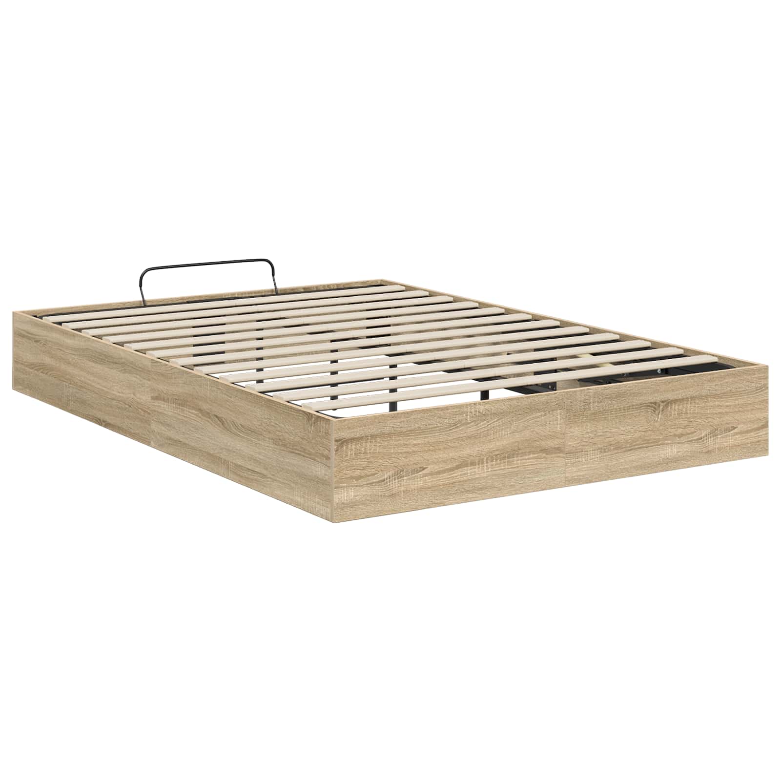 Ottoman Bedframe met opslag Sonoma Eiken 203 x 120 x 25 cm is nu te koop bij PeponiXL, paradijselijk wonen!