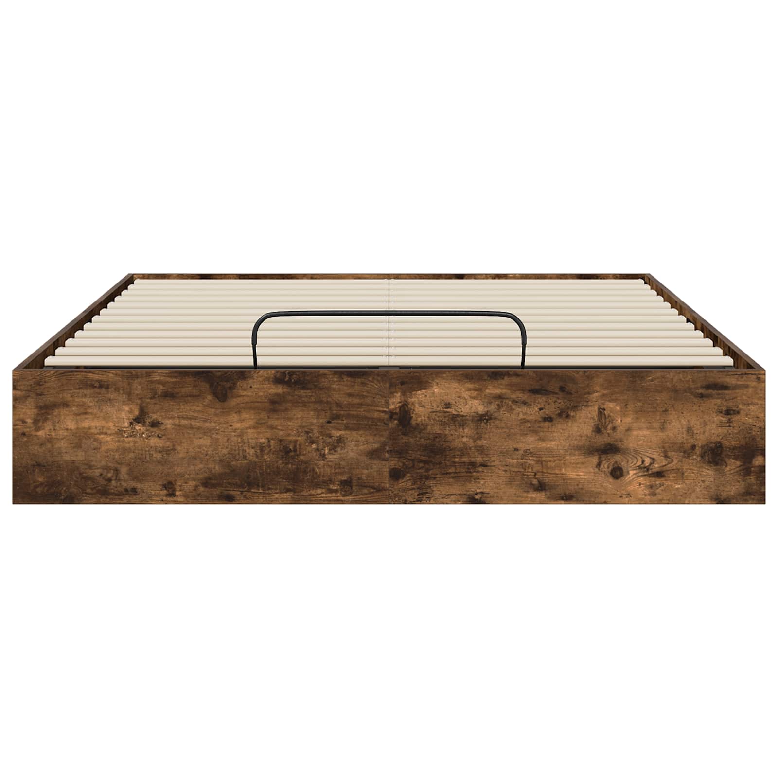 Ottoman Bedframe met opslag Gerookte Eik 203 x 120 x 25 cm is nu te koop bij PeponiXL, paradijselijk wonen!