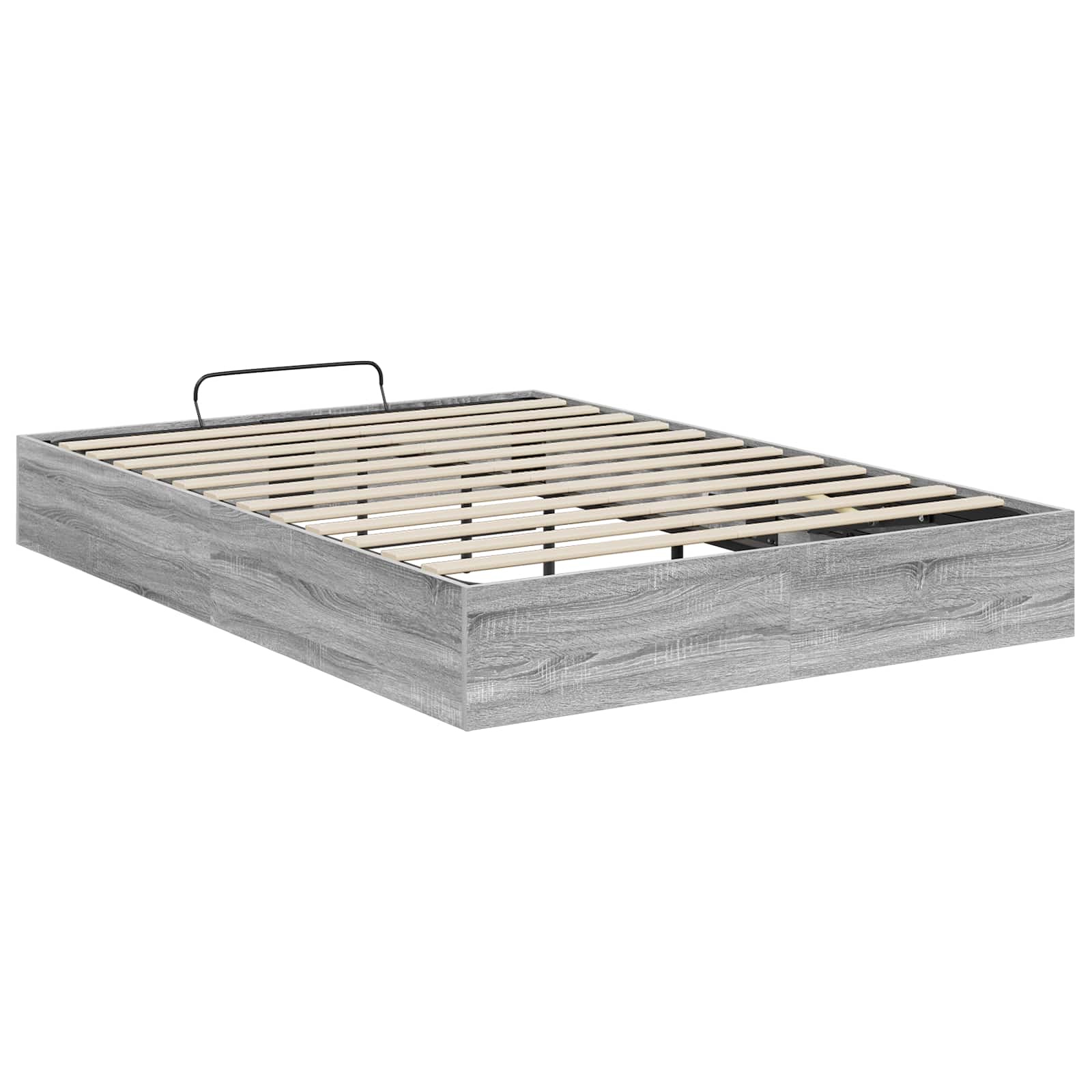 Ottoman Bedframe met opslag Grijze Sonoma 203 x 120 x 25 cm is nu te koop bij PeponiXL, paradijselijk wonen!