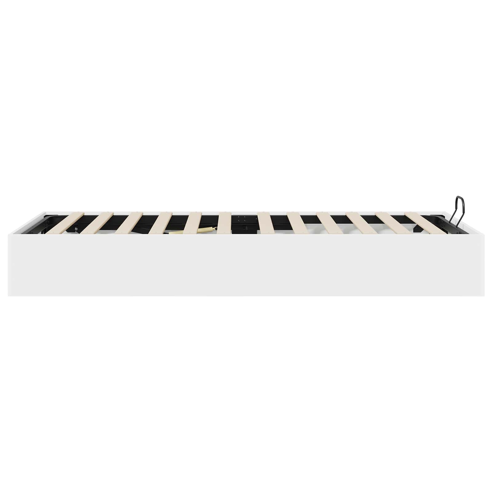 Ottoman Bedframe Wit 203 x 100 x 25 cm Geconstrueerd hout is nu te koop bij PeponiXL, paradijselijk wonen!