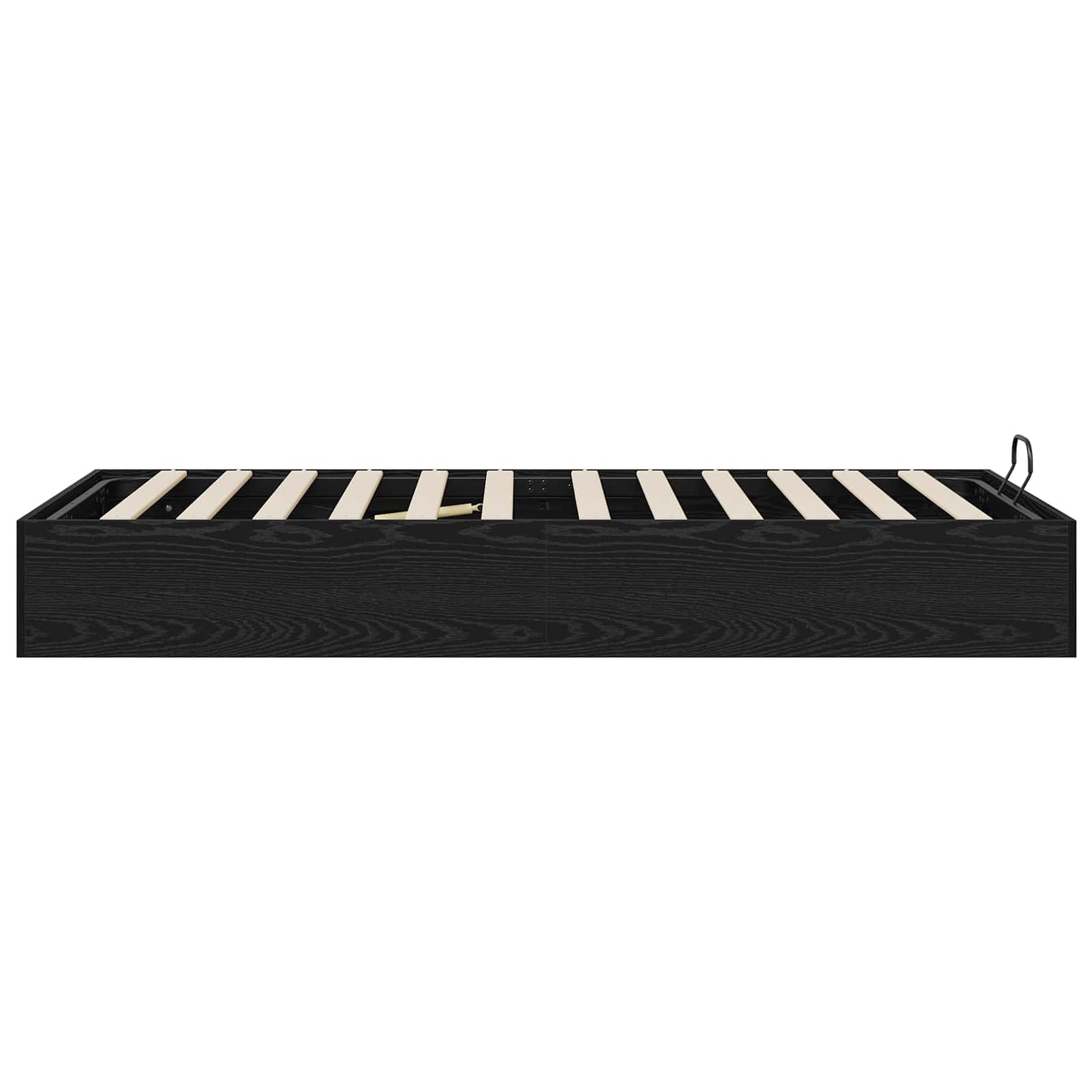 Ottoman Bedframe met opslag Zwarte Eik 203 x 100 x 25 cm is nu te koop bij PeponiXL, paradijselijk wonen!