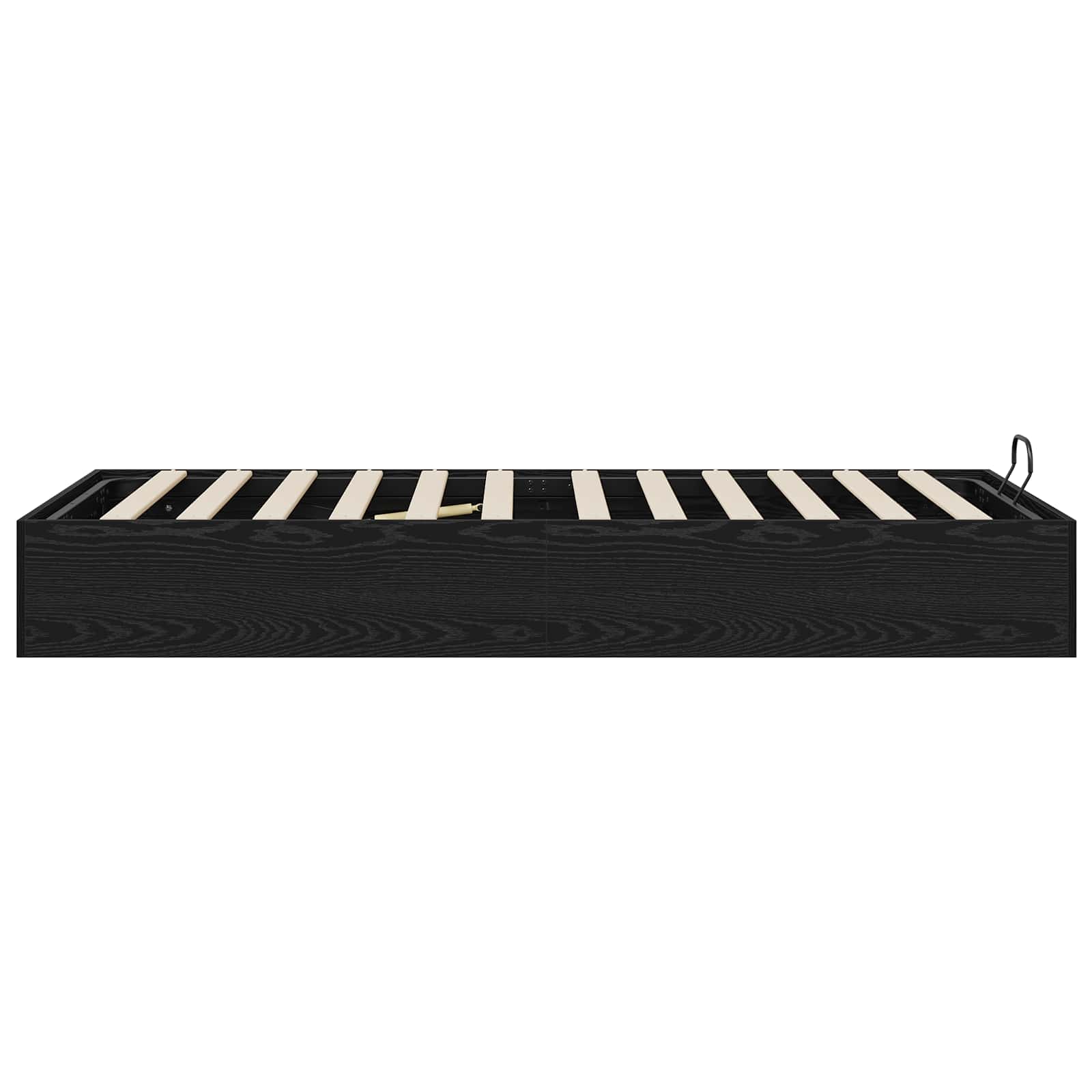 Ottoman Bedframe met opslag Zwarte Eik 203 x 100 x 25 cm is nu te koop bij PeponiXL, paradijselijk wonen!