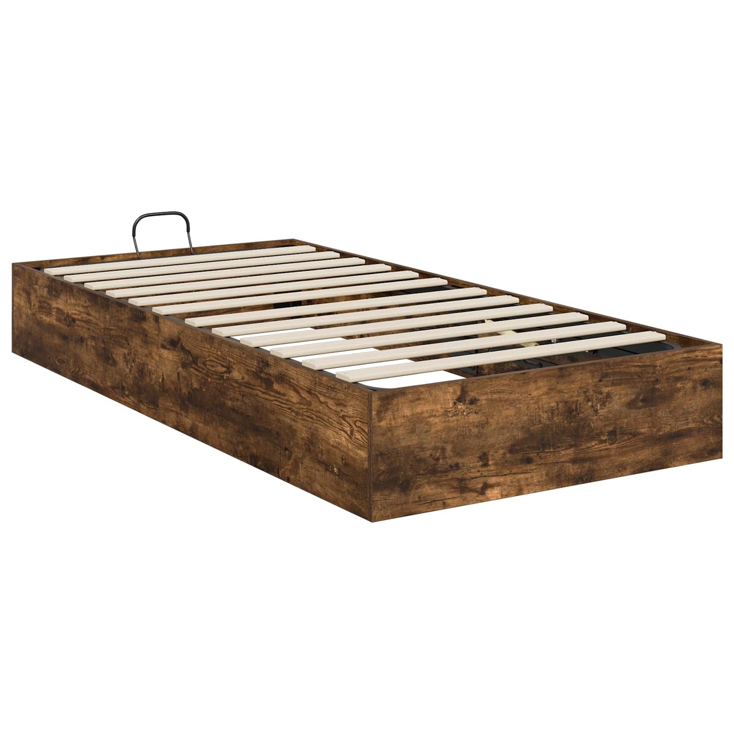 Ottoman Bedframe met opslag Gerookte Eik 203 x 100 x 25 cm is nu te koop bij PeponiXL, paradijselijk wonen!