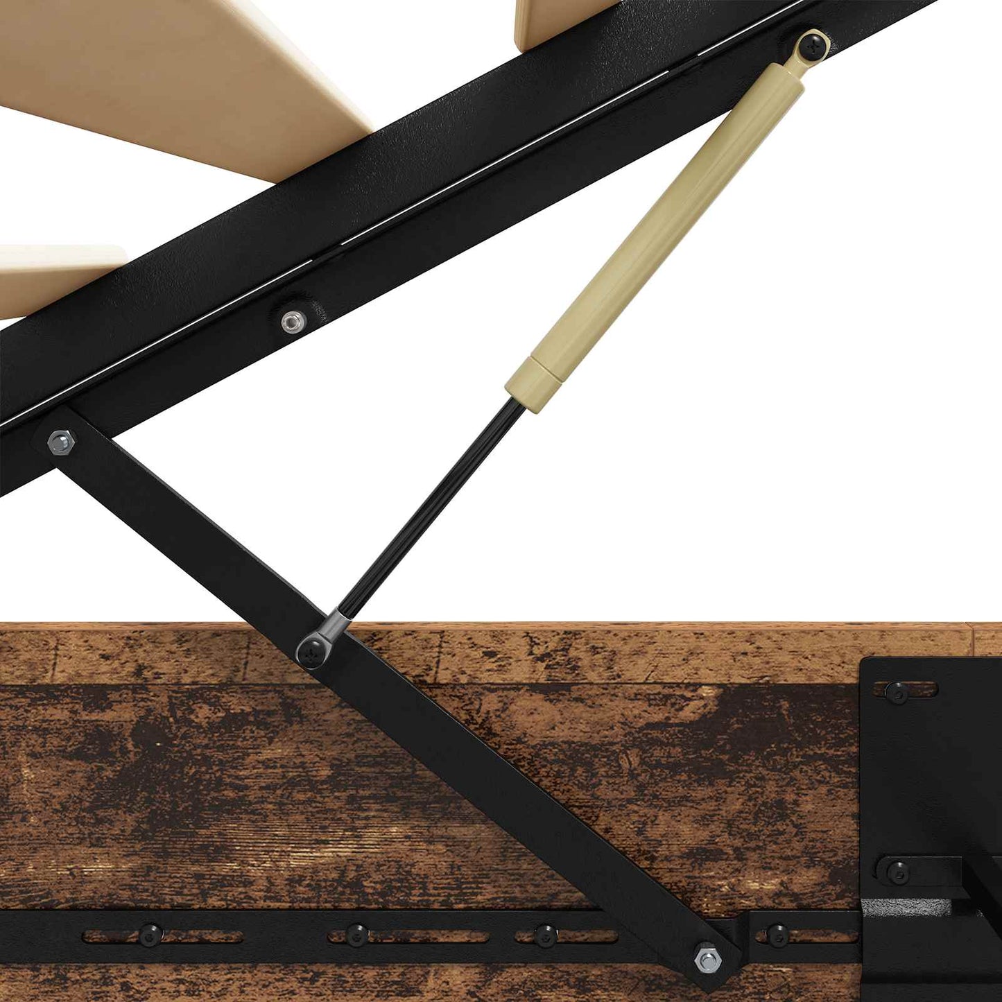 Ottoman Bedframe Oudhout 203 x 100 x 25 cm Geconstrueerd hout is nu te koop bij PeponiXL, paradijselijk wonen!