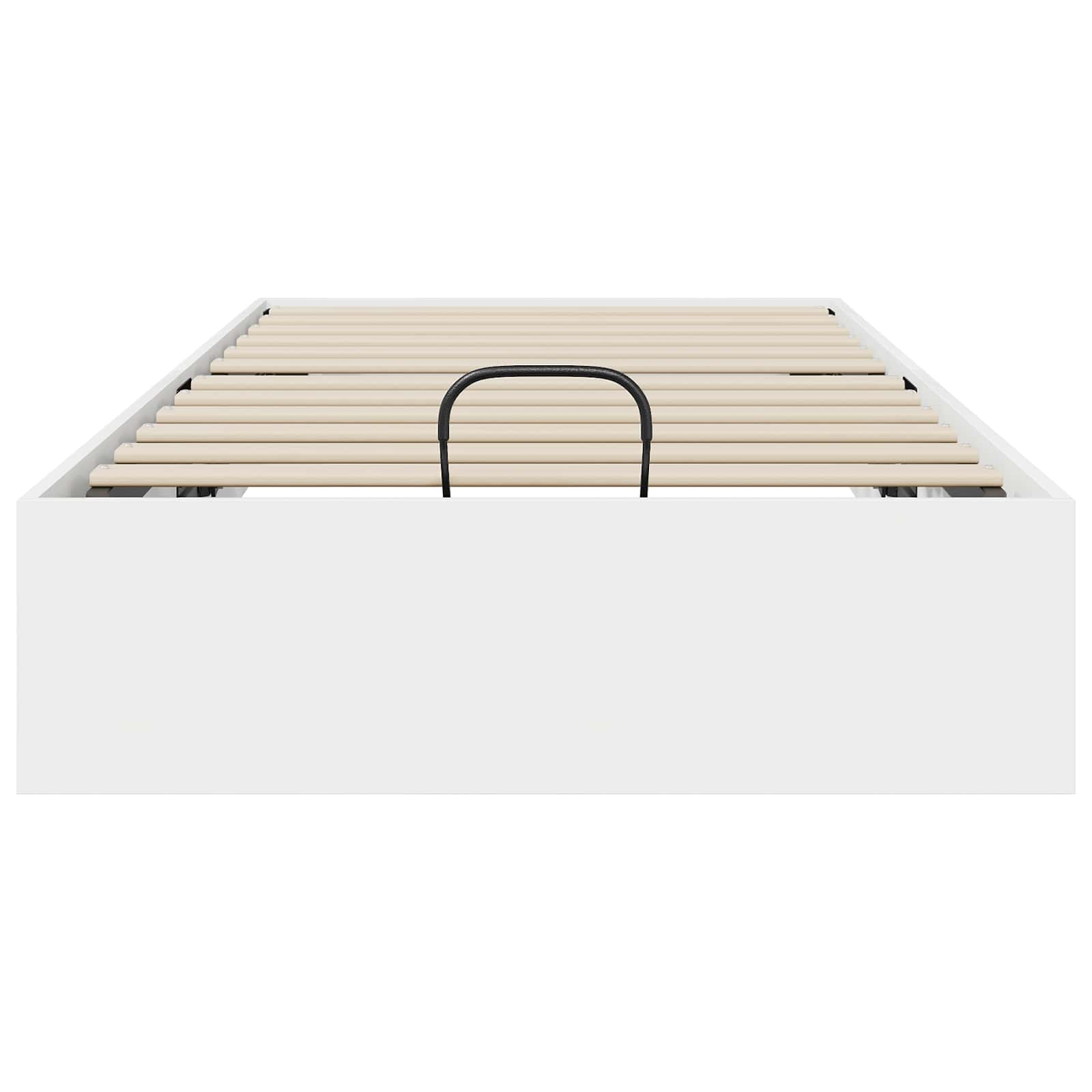 Ottoman Bedframe Wit 203 x 90 x 25 cm Geconstrueerd hout is nu te koop bij PeponiXL, paradijselijk wonen!
