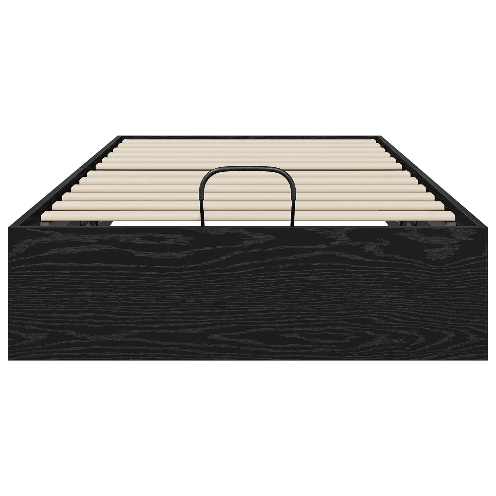 Ottoman Bedframe Zwarte Eik 203 x 90 x 25 cm Geconstrueerd hout is nu te koop bij PeponiXL, paradijselijk wonen!