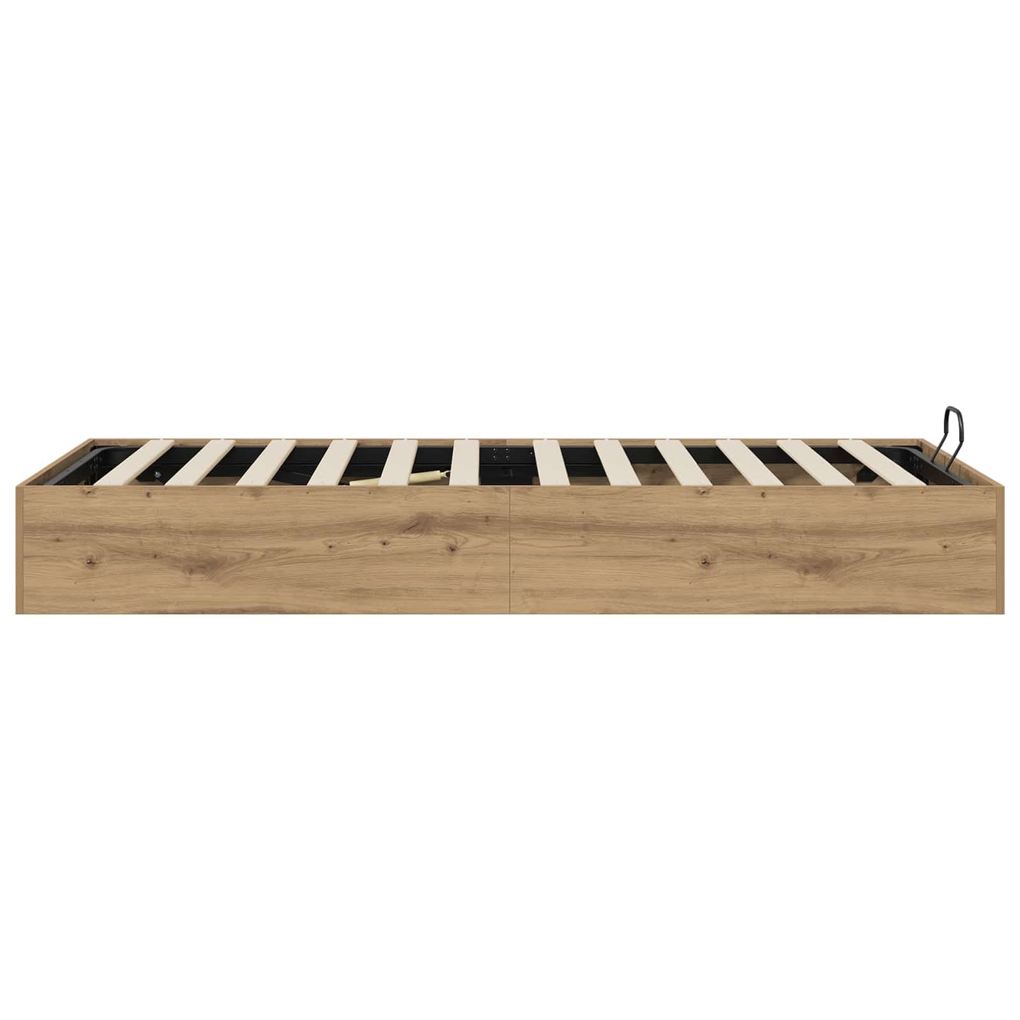 Ottoman Bedframe Artisan Eik 90 x 200 cm Geconstrueerd hout is nu te koop bij PeponiXL, paradijselijk wonen!