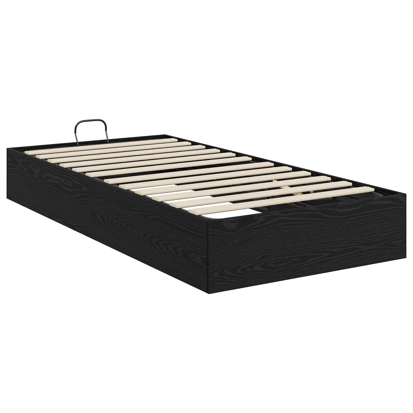 Ottoman Bedframe Zwarte Eik 80,5 x 200 cm Geconstrueerd hout is nu te koop bij PeponiXL, paradijselijk wonen!