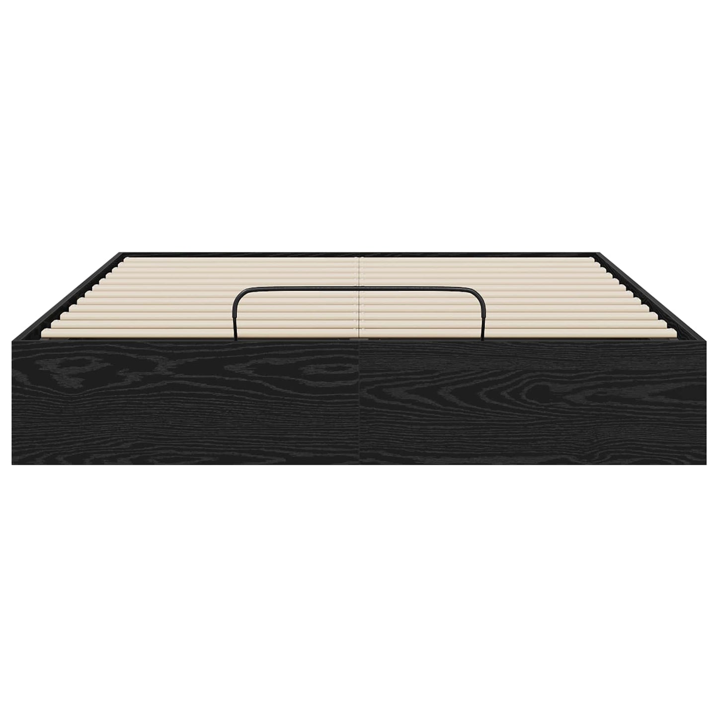 Ottoman Bedframe met opslag Zwarte Eik 193 x 140 x 25 cm is nu te koop bij PeponiXL, paradijselijk wonen!