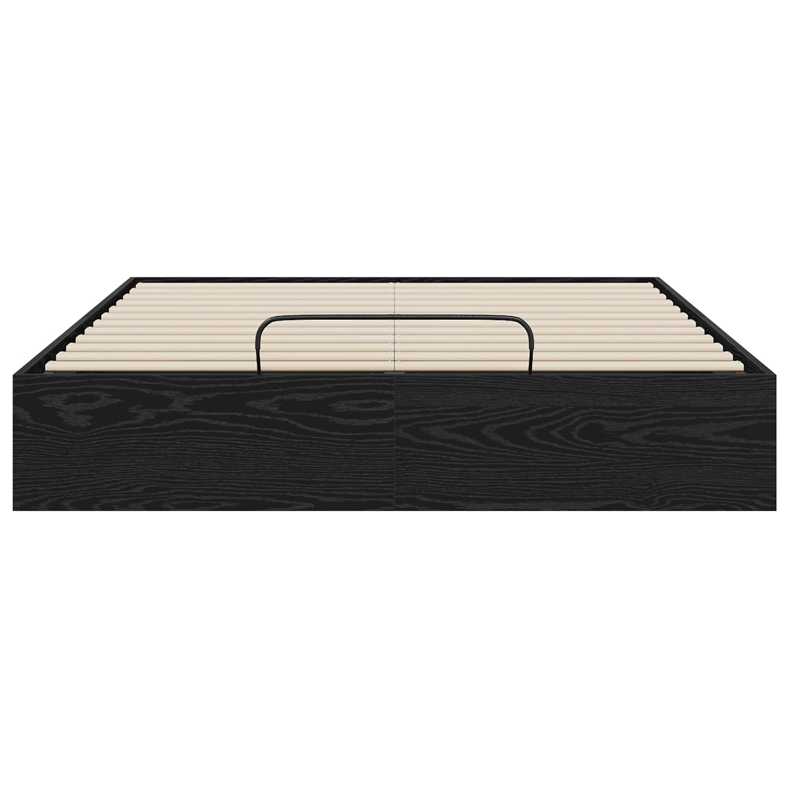Ottoman Bedframe met opslag Zwarte Eik 193 x 140 x 25 cm is nu te koop bij PeponiXL, paradijselijk wonen!