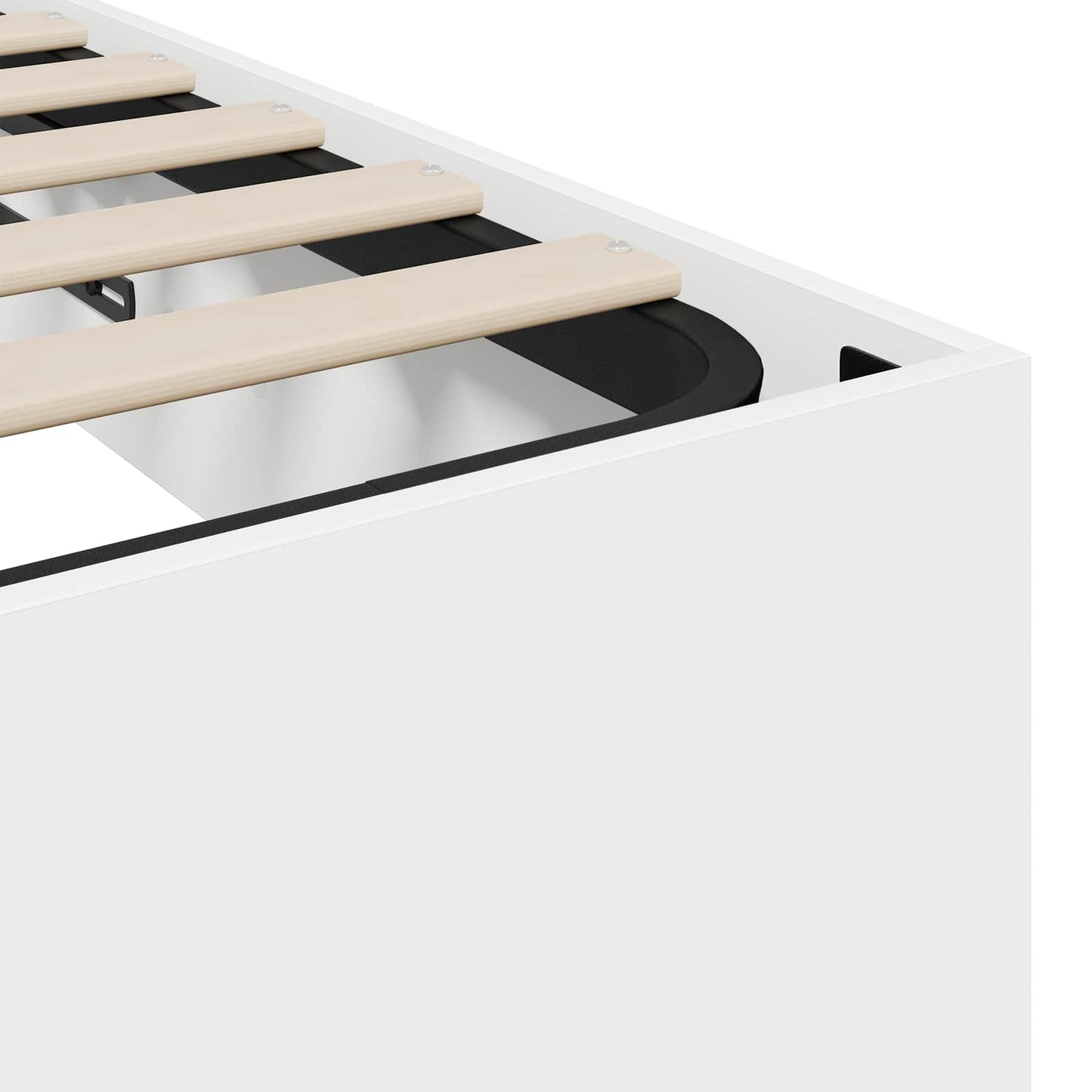 Ottoman Bedframe Wit 193 x 120 x 25 cm Geconstrueerd hout is nu te koop bij PeponiXL, paradijselijk wonen!
