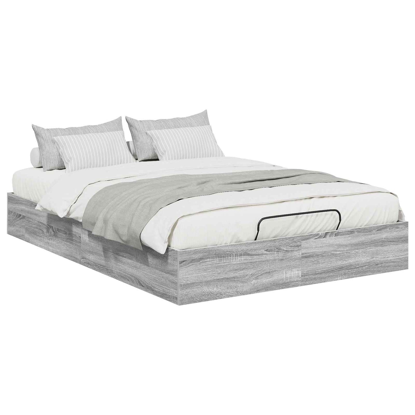 Ottoman Bedframe met opslag Grijze Sonoma 193 x 120 x 25 cm is nu te koop bij PeponiXL, paradijselijk wonen!