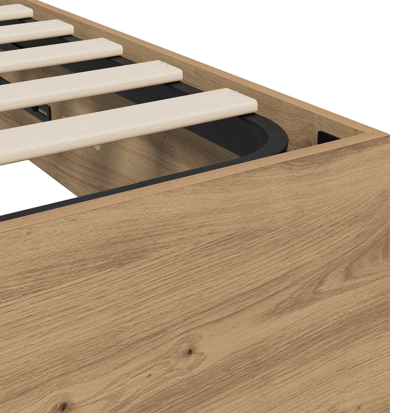 Ottoman Bedframe Artisan Eik 120 x 190 cm Geconstrueerd hout is nu te koop bij PeponiXL, paradijselijk wonen!
