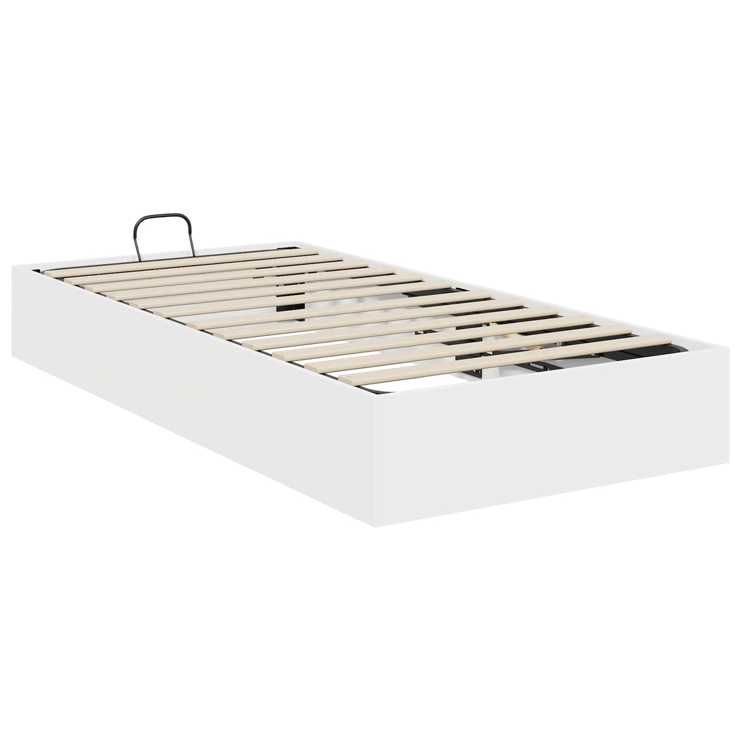Ottoman Bedframe Wit 193 x 90 x 25 cm Geconstrueerd hout is nu te koop bij PeponiXL, paradijselijk wonen!