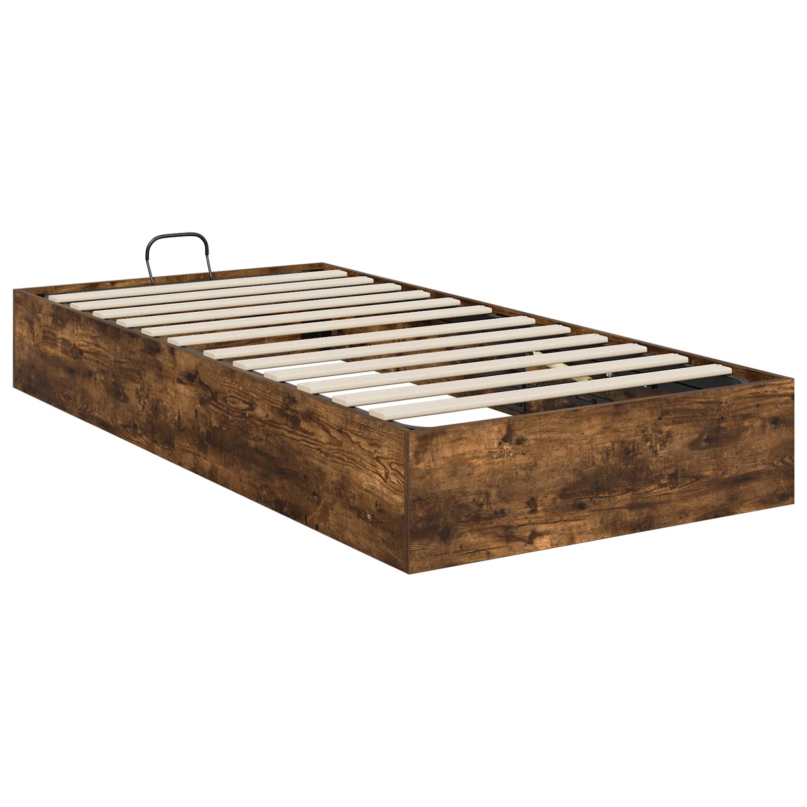 Ottoman Bedframe met opslag Gerookte Eik 193 x 90 x 25 cm is nu te koop bij PeponiXL, paradijselijk wonen!
