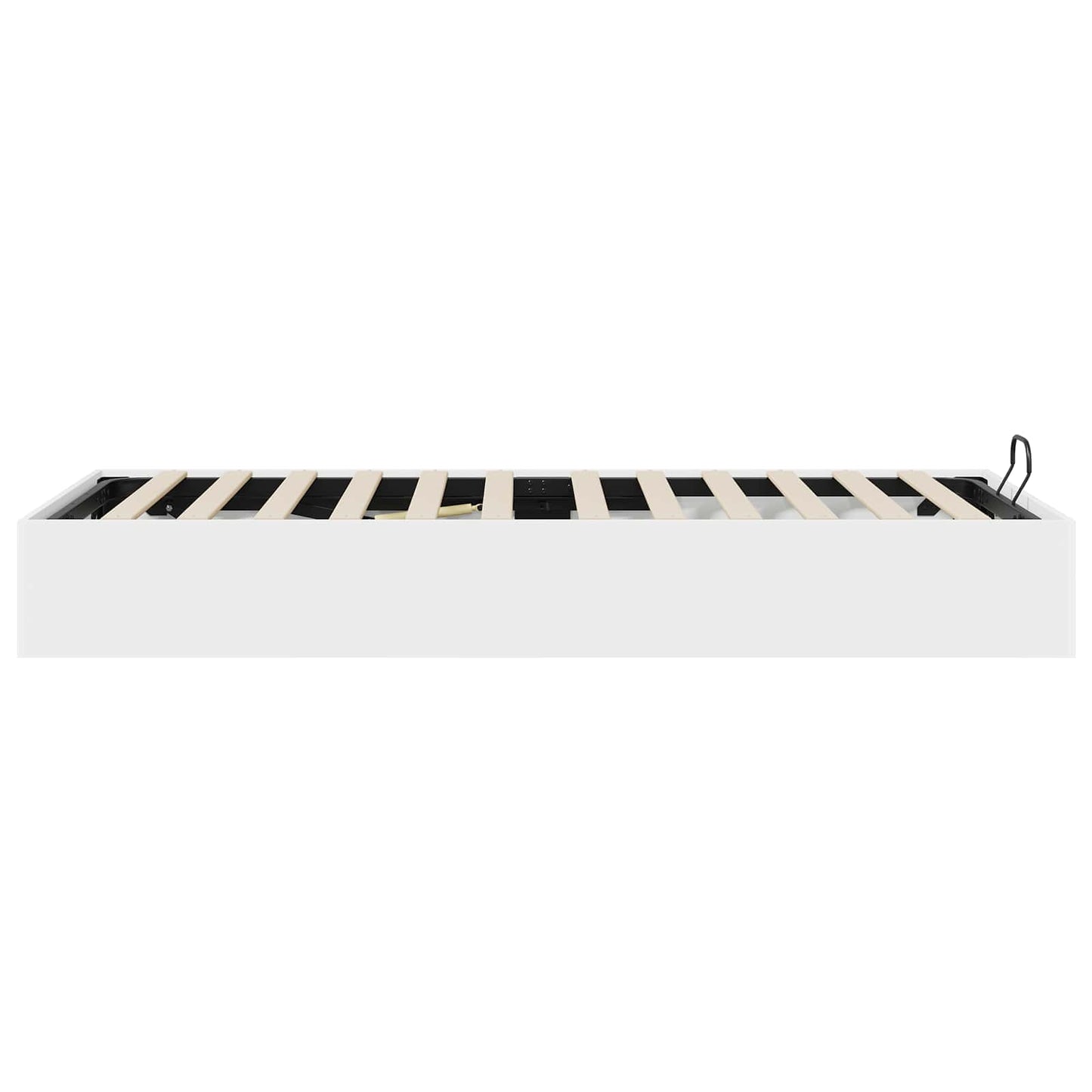 Ottoman Bedframe Wit 75,5 x 190 cm Geconstrueerd hout is nu te koop bij PeponiXL, paradijselijk wonen!