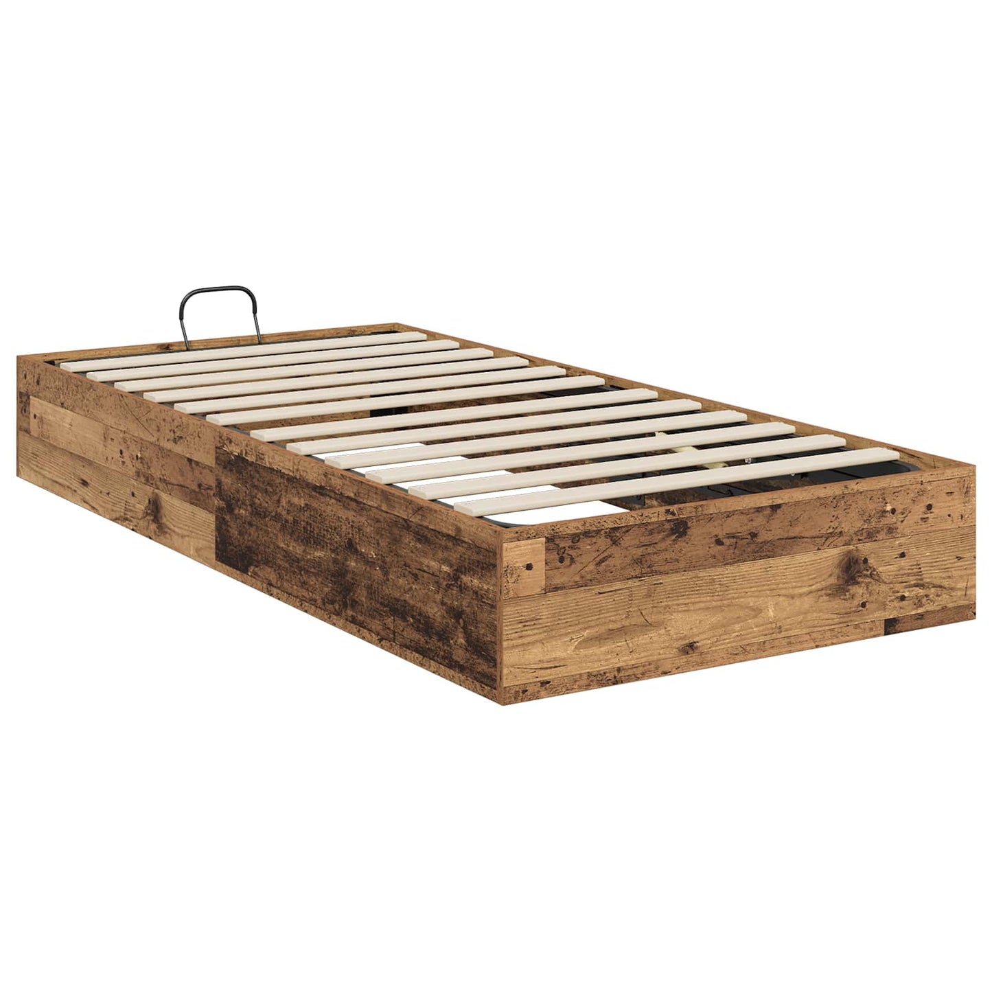 Ottoman Bedframe Oudhout 75,5 x 190 cm Geconstrueerd hout is nu te koop bij PeponiXL, paradijselijk wonen!