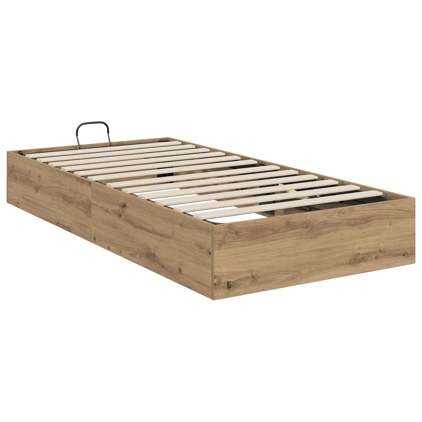 Ottoman Bedframe Artisan Eik 75,5 x 190 cm Geconstrueerd hout is nu te koop bij PeponiXL, paradijselijk wonen!