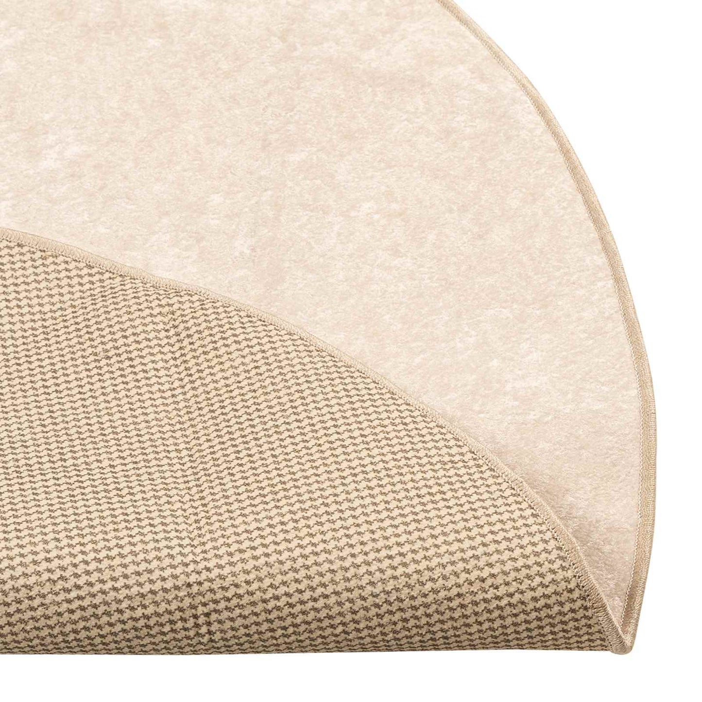 Vloerkleedloper MARSA Crème Ø 120 cm Polyester en PVC is nu te koop bij PeponiXL, paradijselijk wonen!