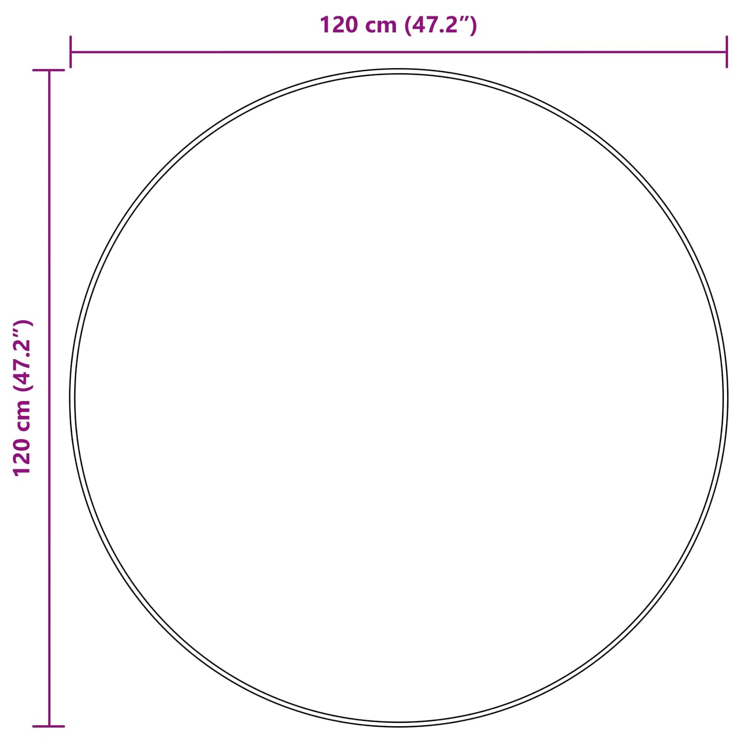 Vloerkleedloper MARSA Crème Ø 120 cm Polyester en PVC is nu te koop bij PeponiXL, paradijselijk wonen!