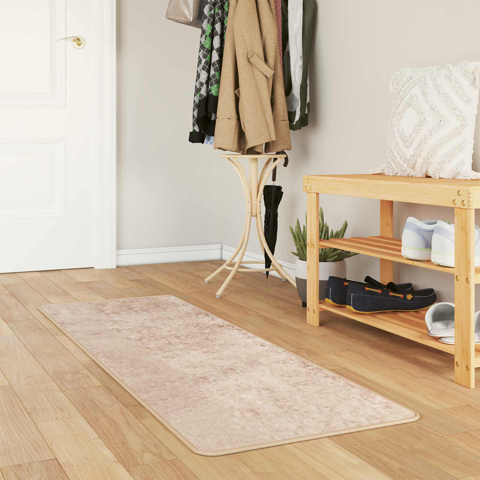 Vloerkleedloper MARSA Beige 50 x 150 cm Polyester en PVC is nu te koop bij PeponiXL, paradijselijk wonen!